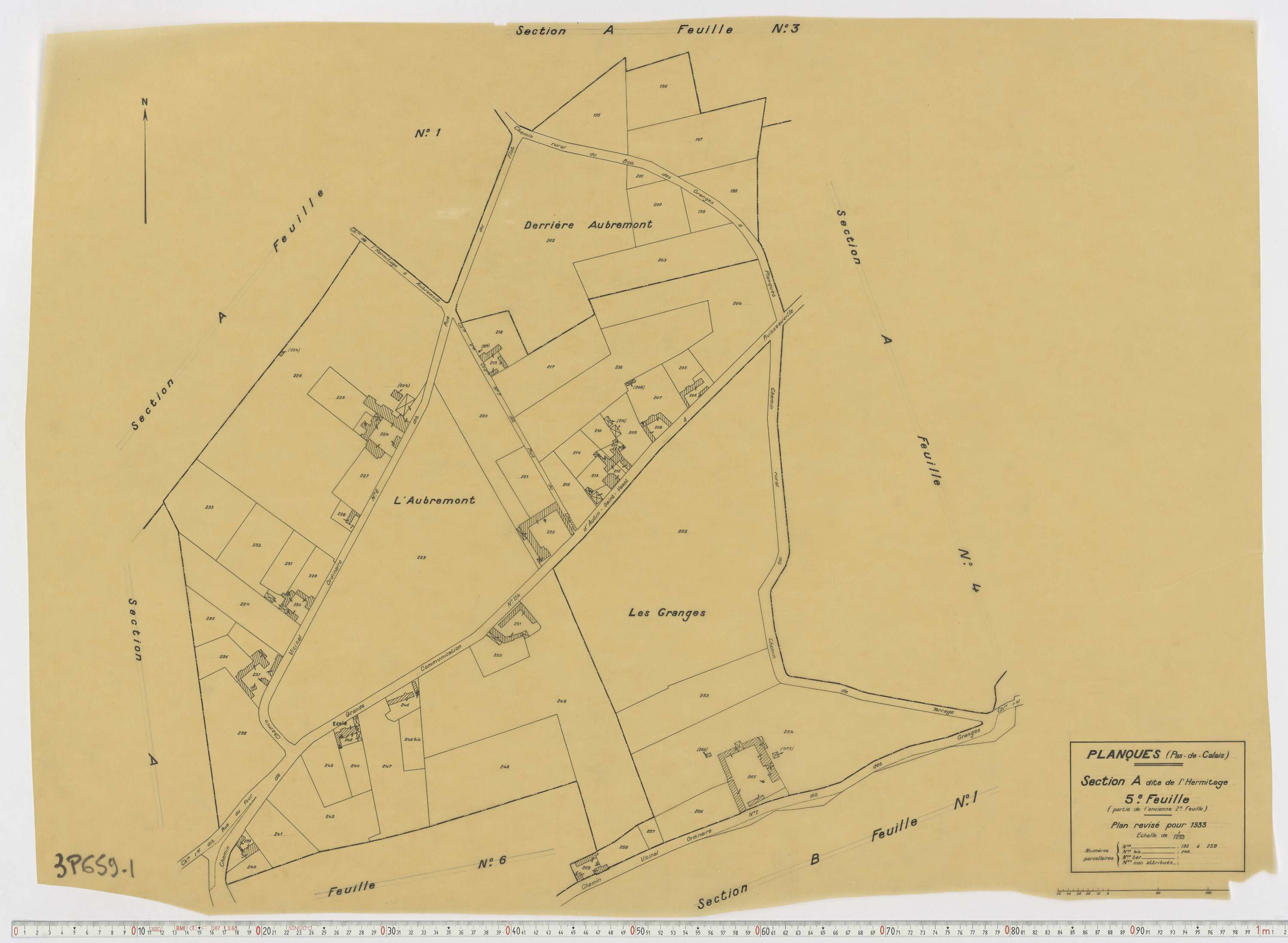 Planques - Section A, feuille 5.