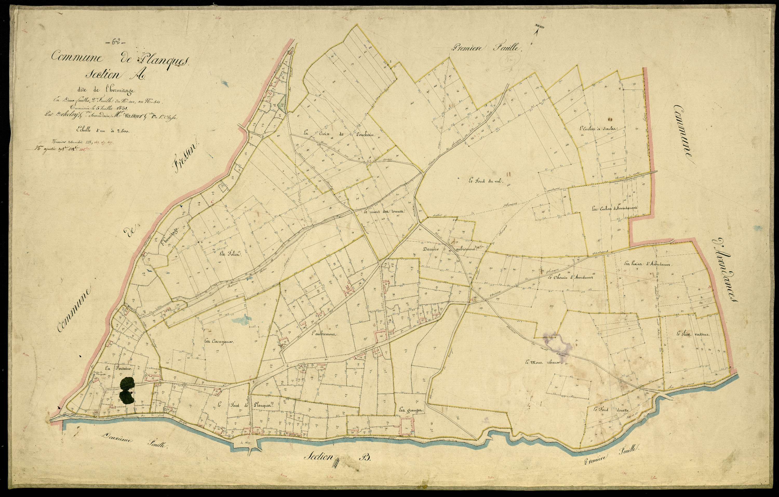 Planques - Section A, 2e feuille