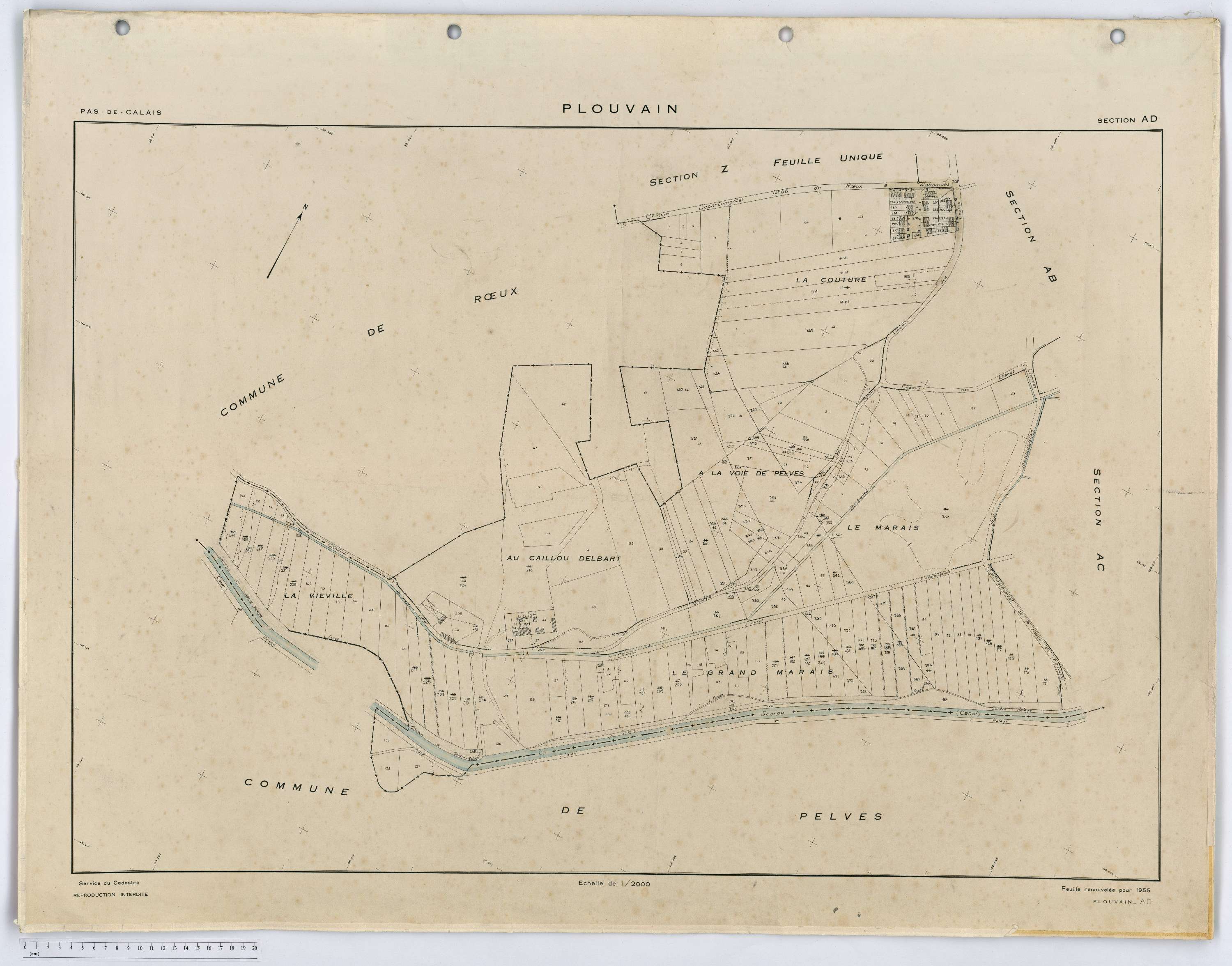 Plouvain - Section AD.