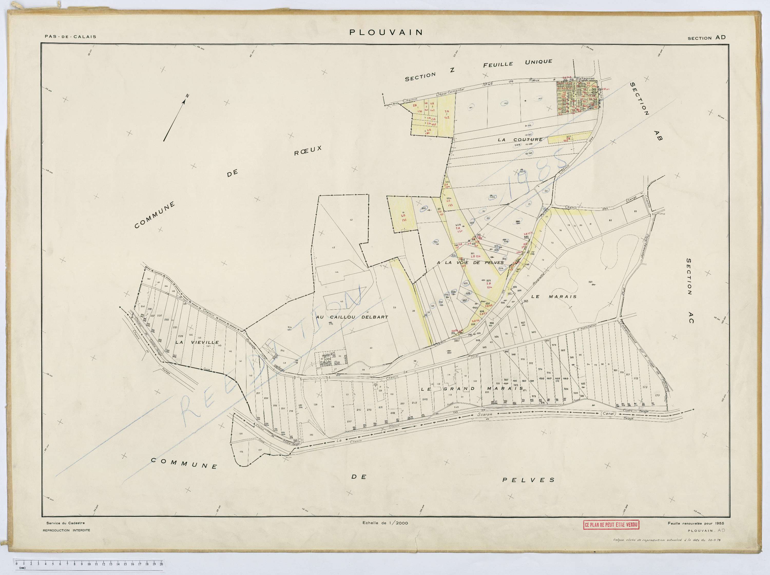 Plouvain - Section AD.
