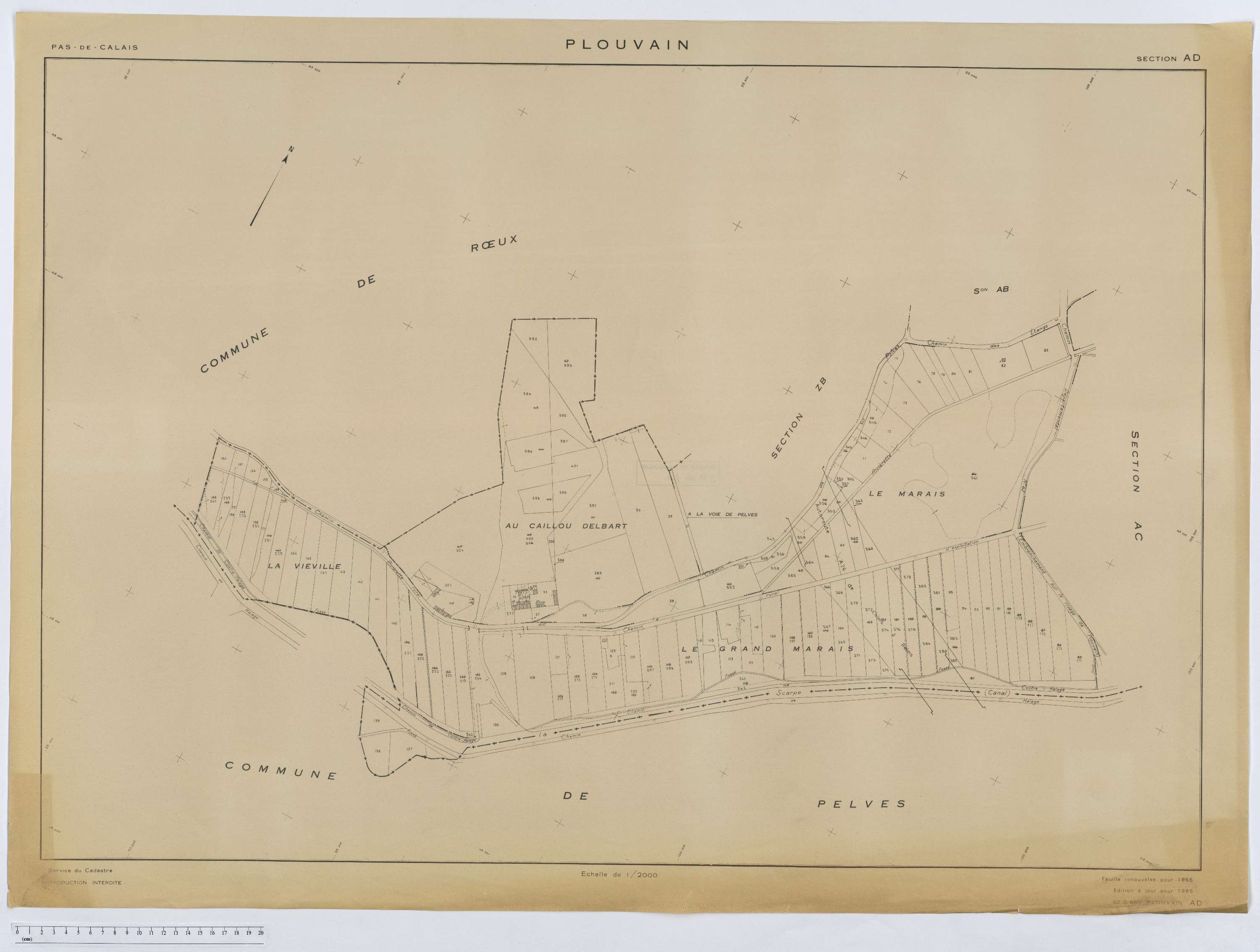 Plouvain - Section AD.