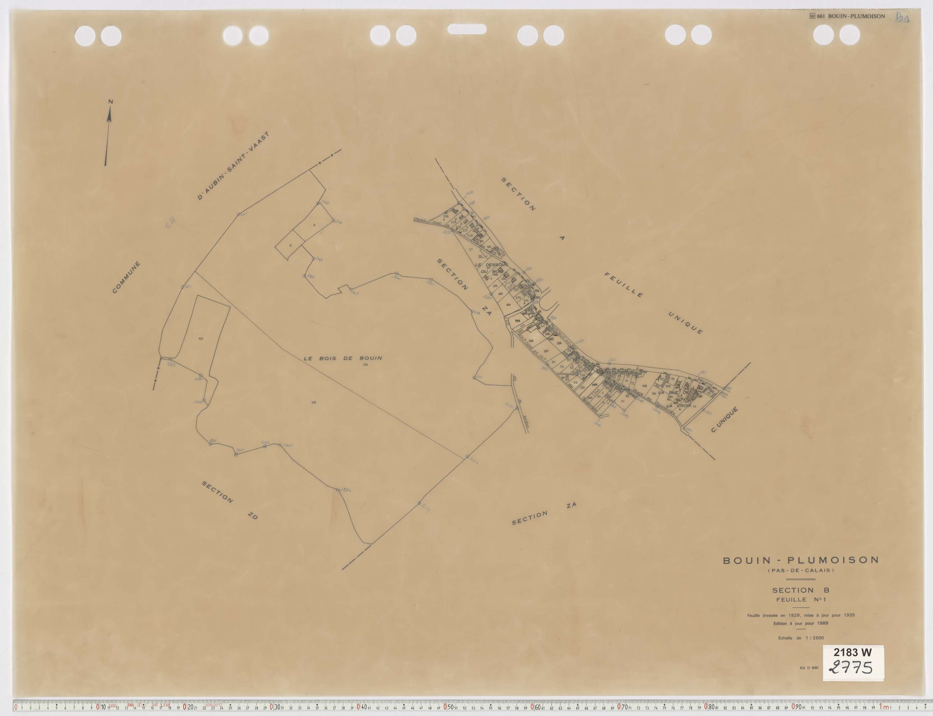 Bouin-Plumoison - Section B, feuille 1.