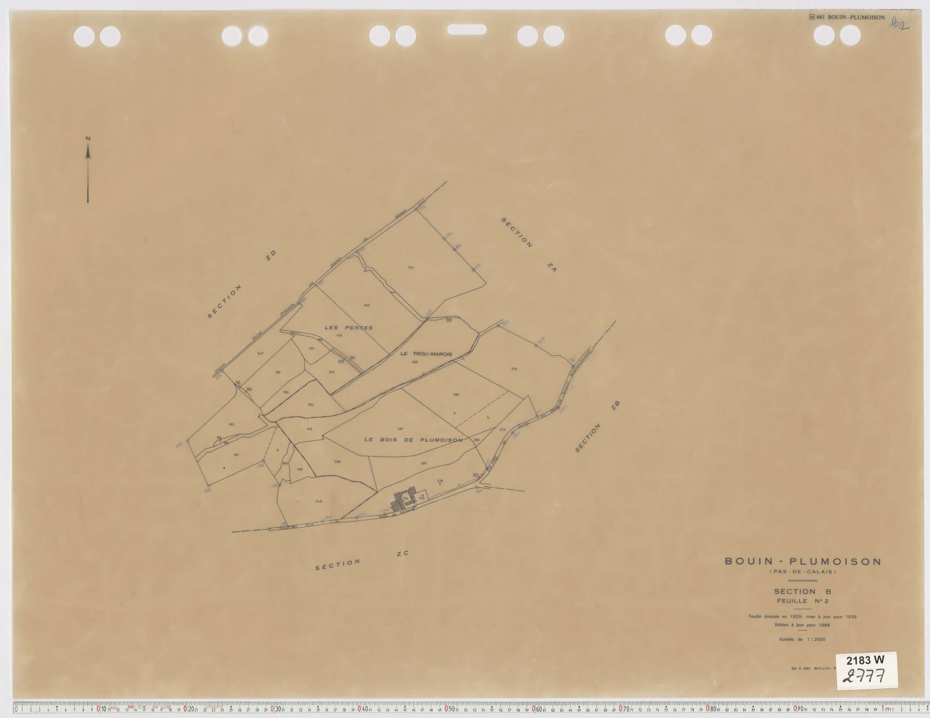 Bouin-Plumoison - Section B, feuille 2.