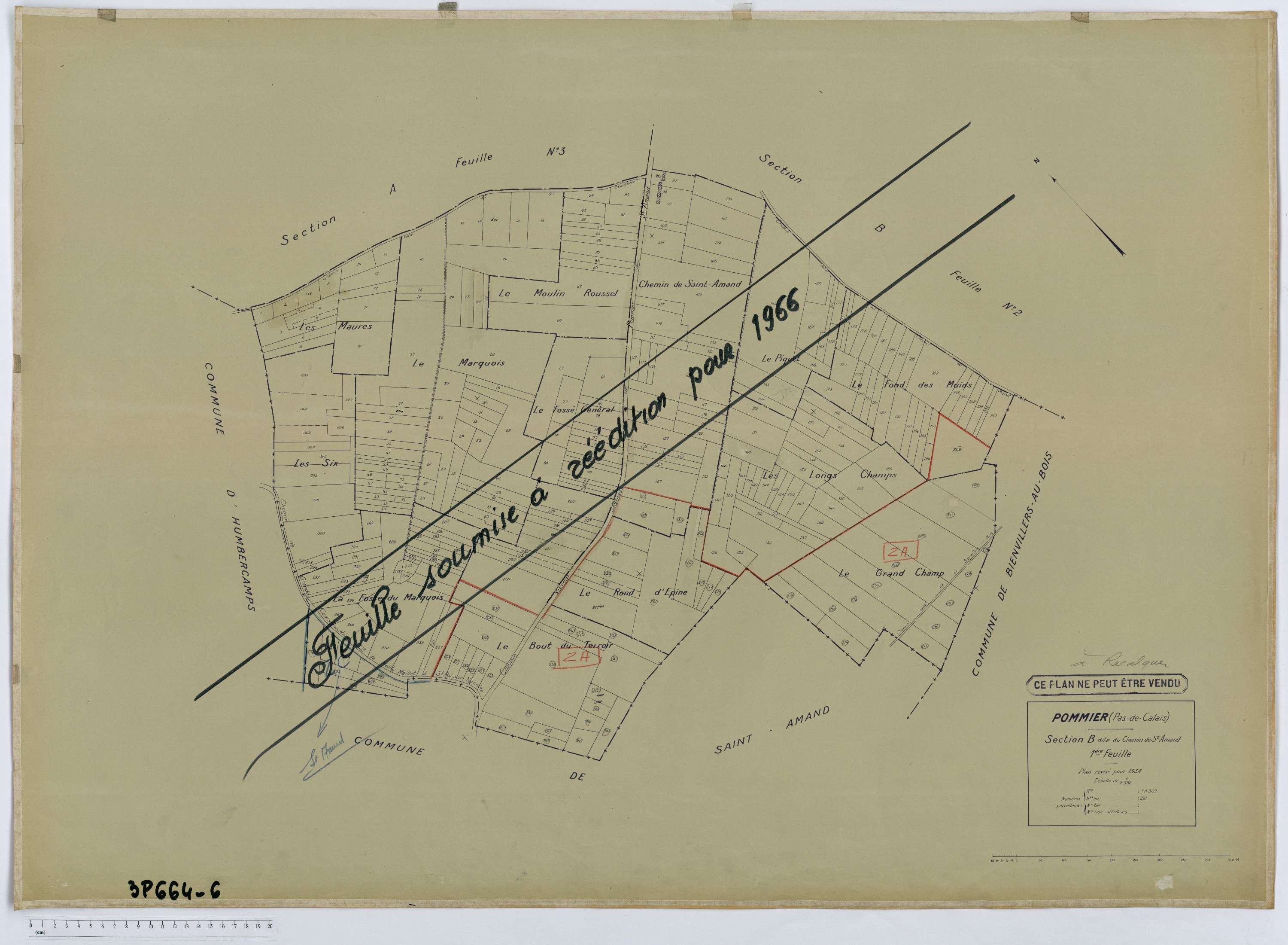 Pommier - Section B, feuille 1.