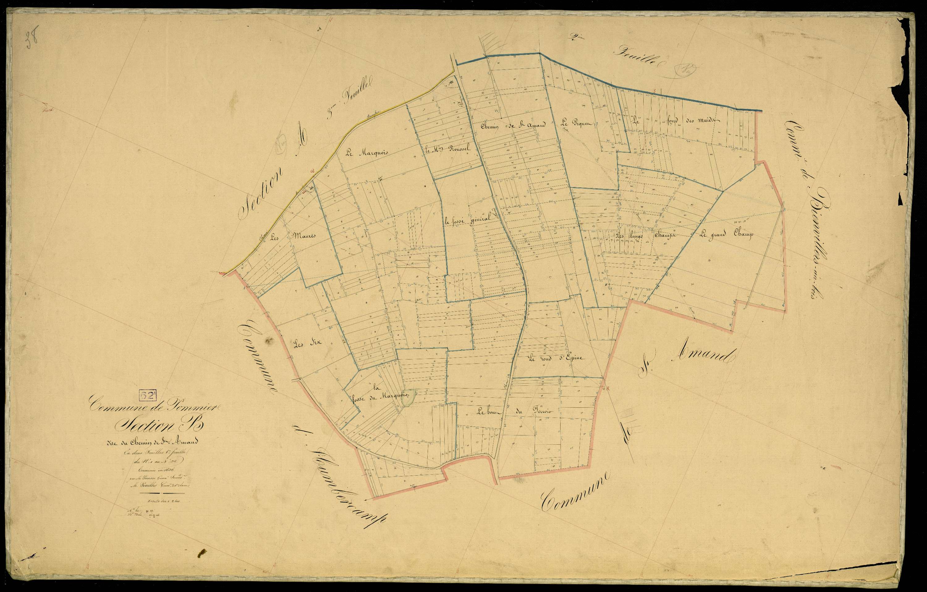 Pommier - Section B, 1re feuille