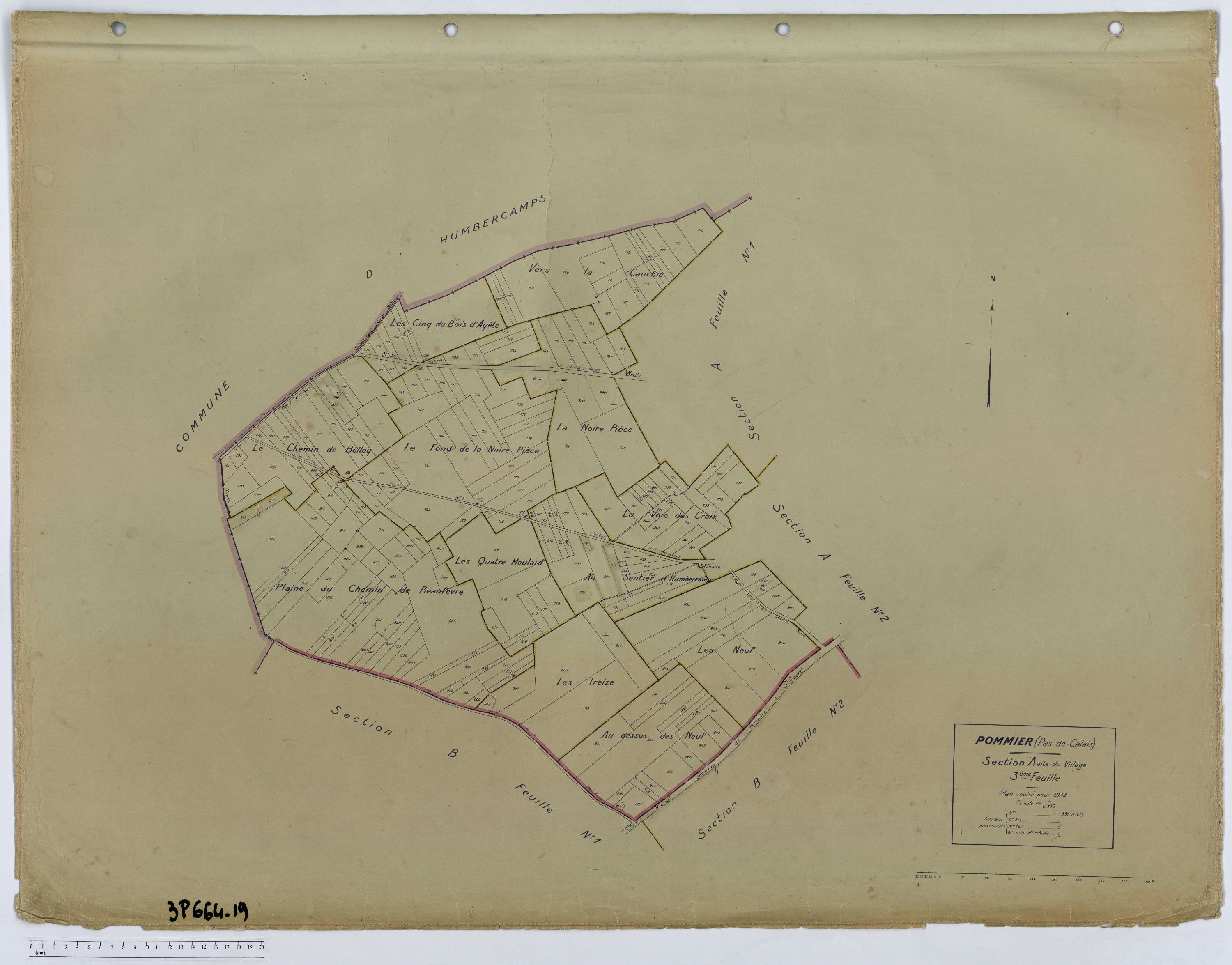 Pommier - Section A, feuille 3.