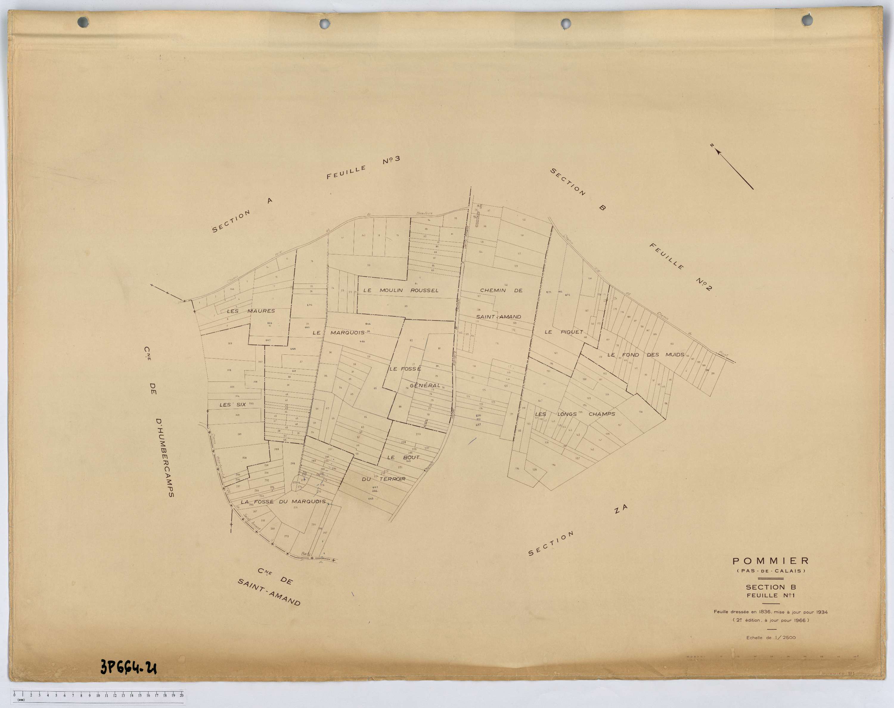 Pommier - Section B, feuille 1.