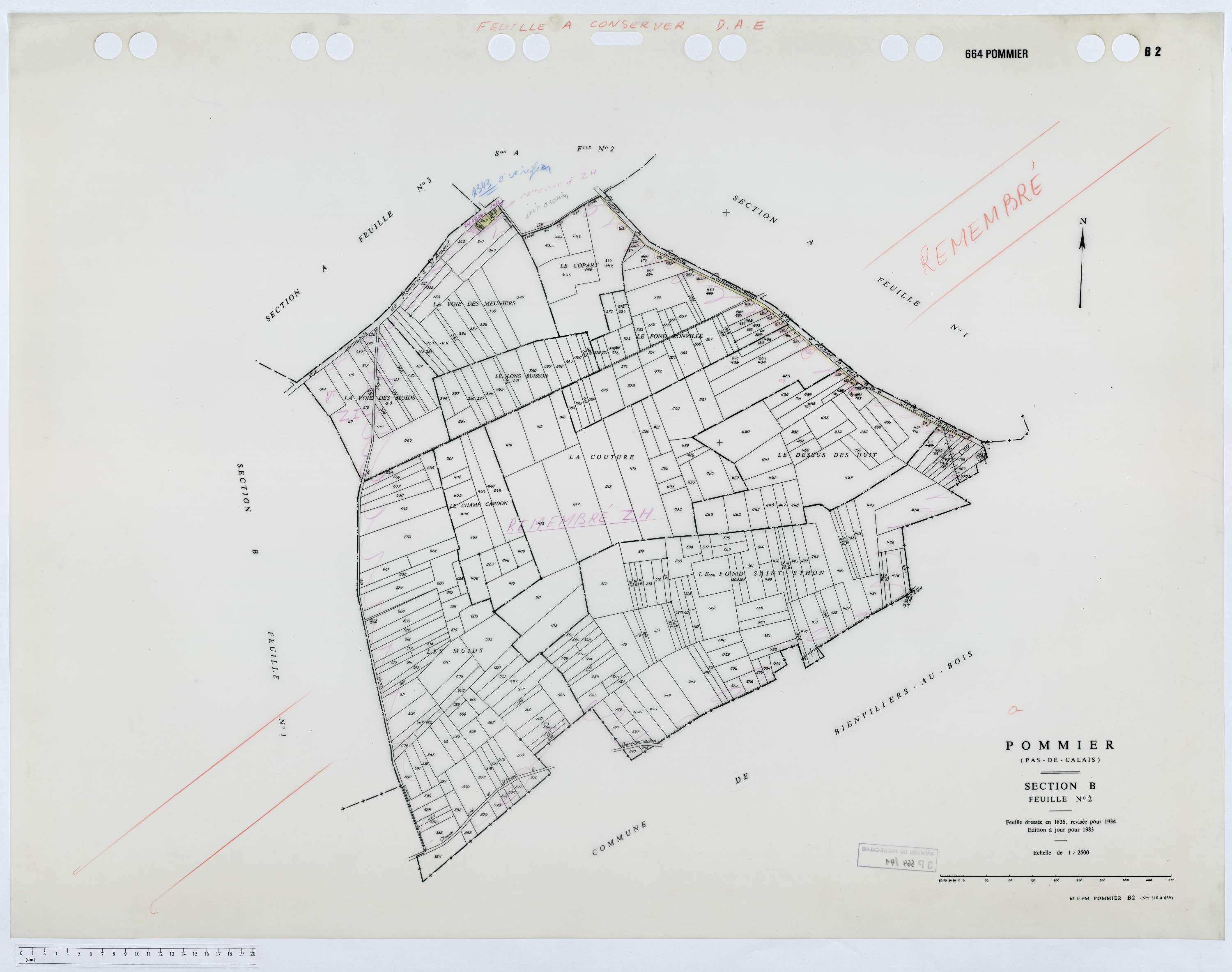 Pommier - Section B, feuille 2.