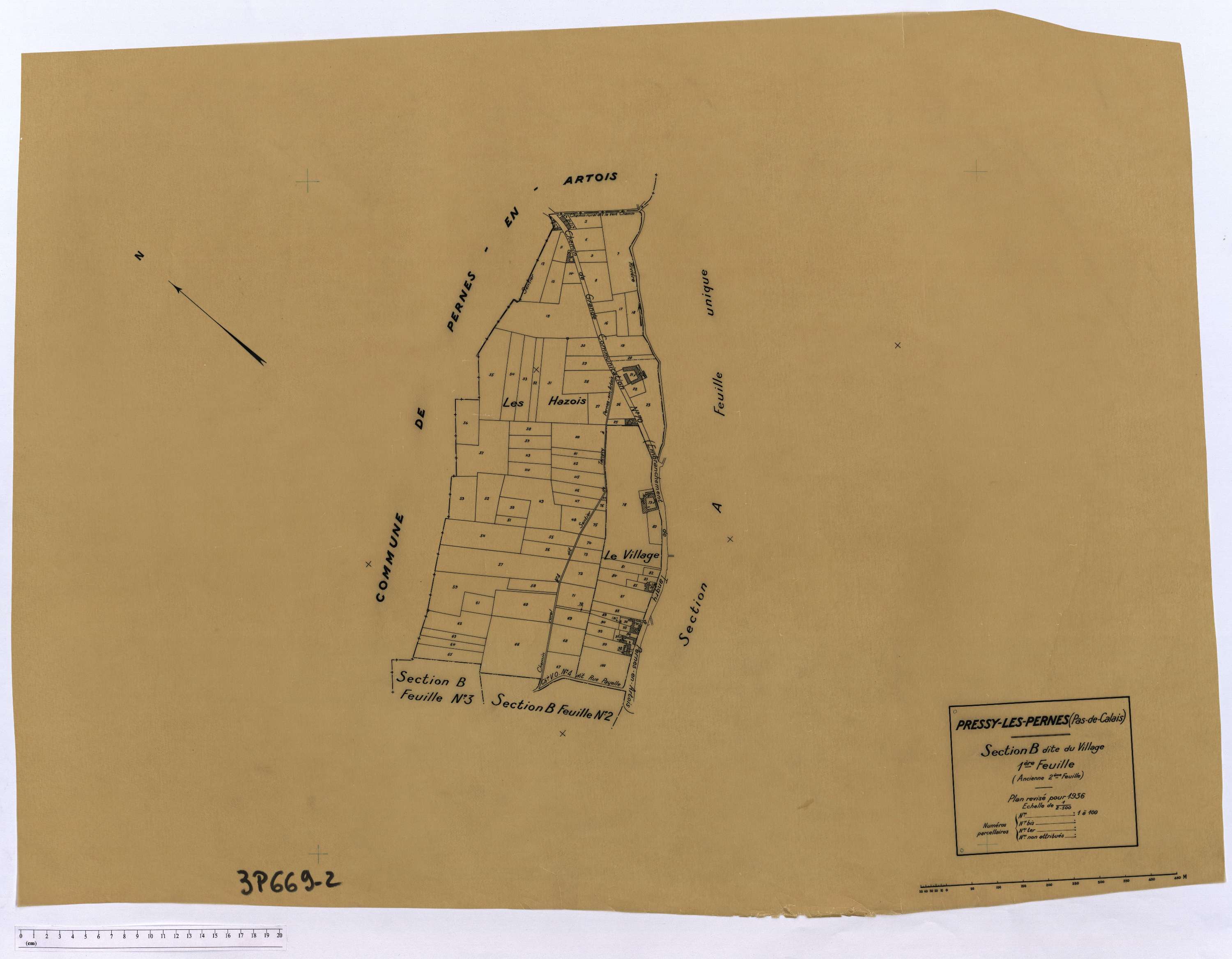 Pressy - Section B, feuille 1.