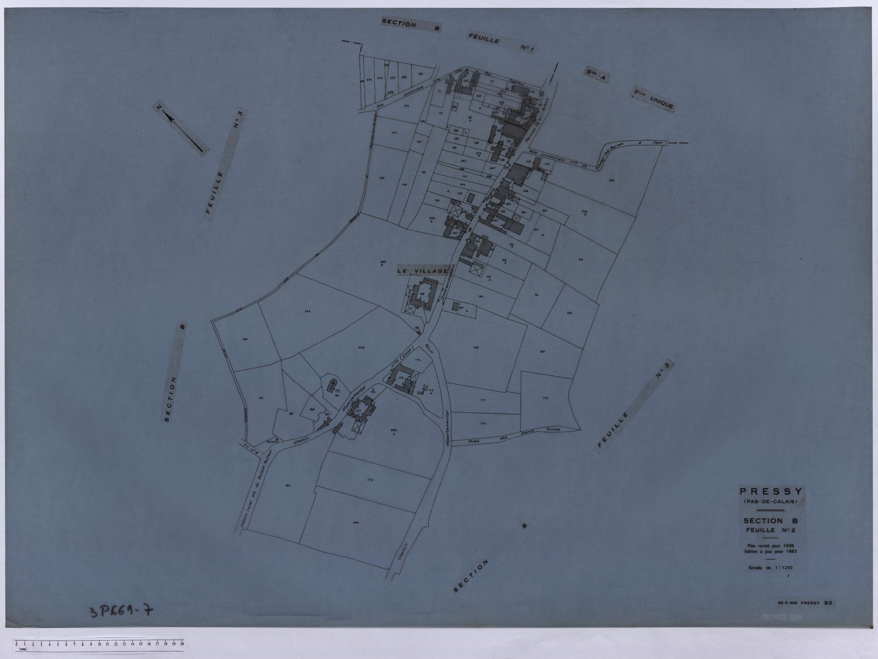 Pressy - Section B, feuille 2.
