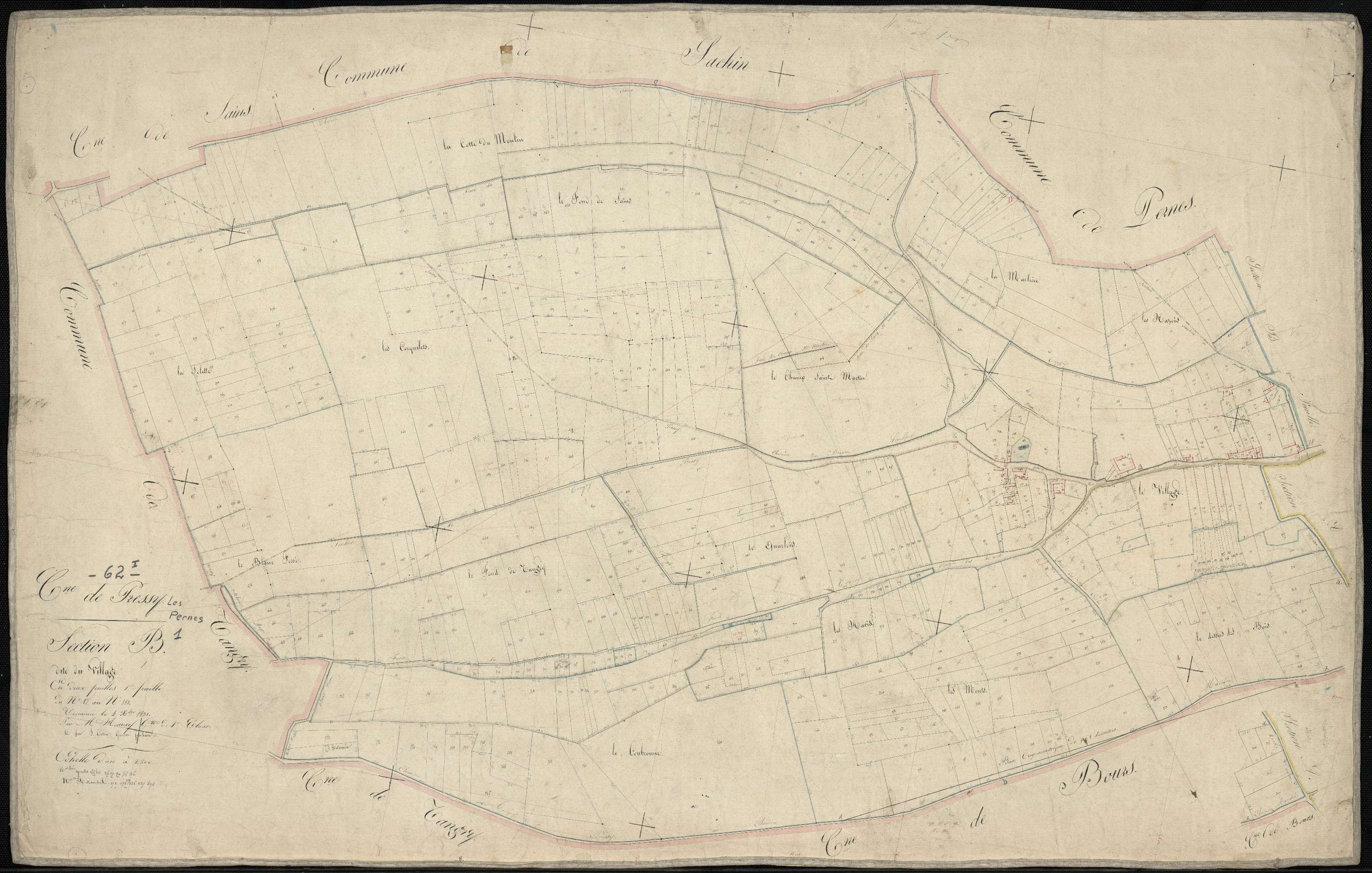 Pressy - Section B, 1re feuille