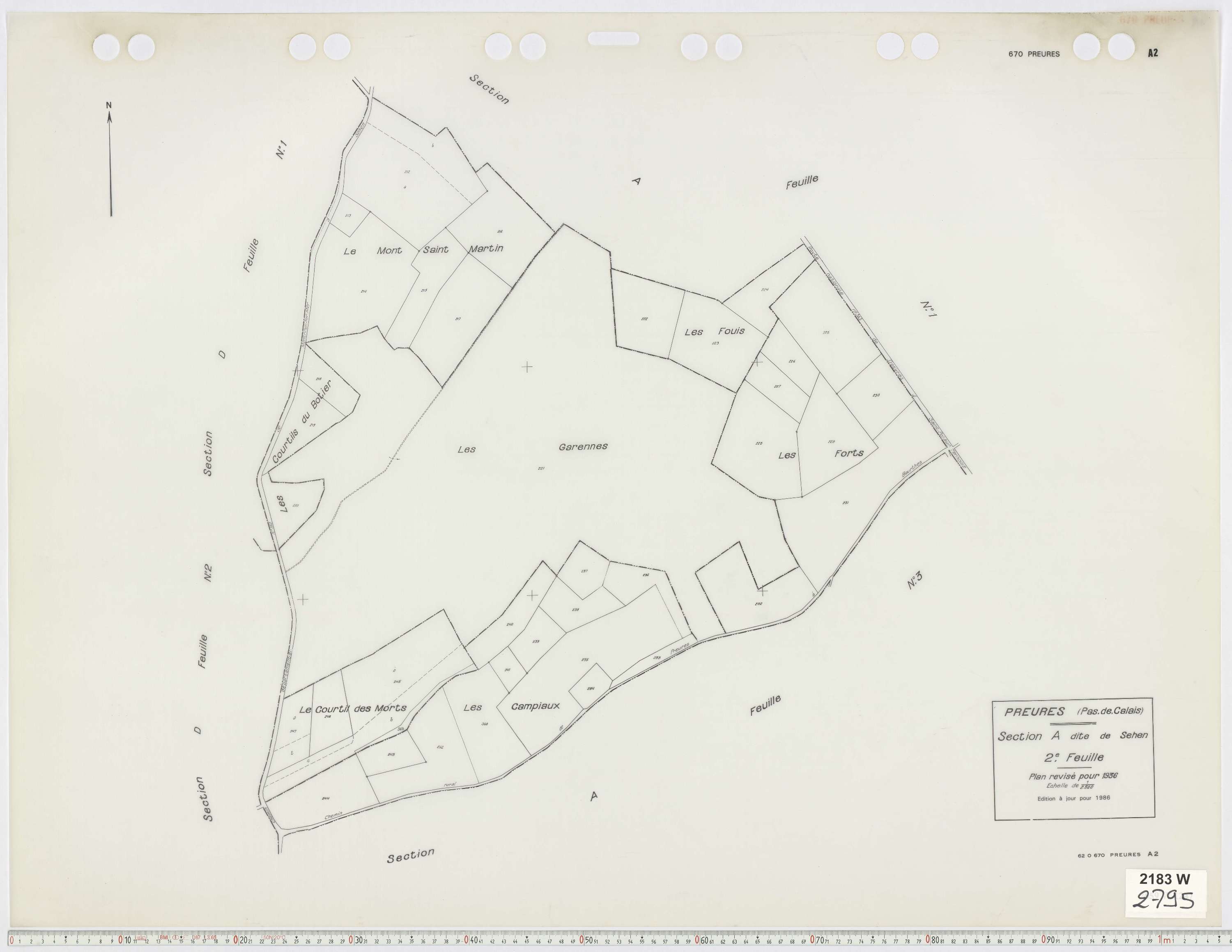 Preures - Section A, feuille 2.