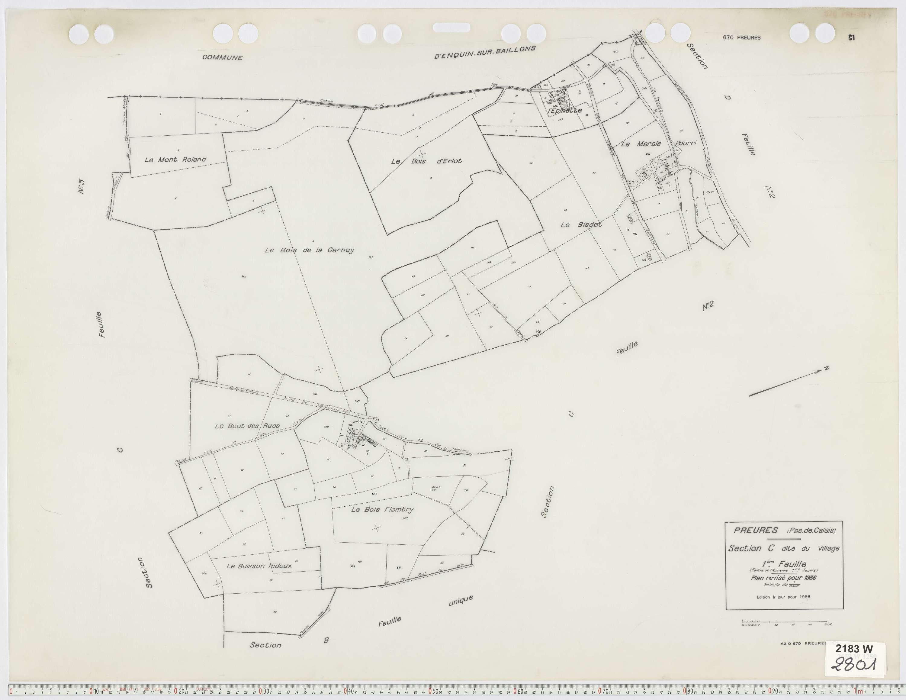 Preures - Section C, feuille 1.