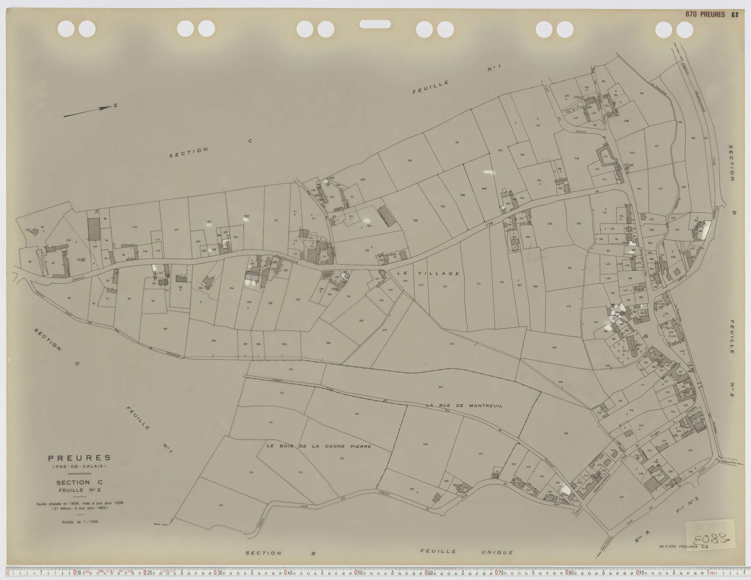 Preures - Section C, feuille 2.