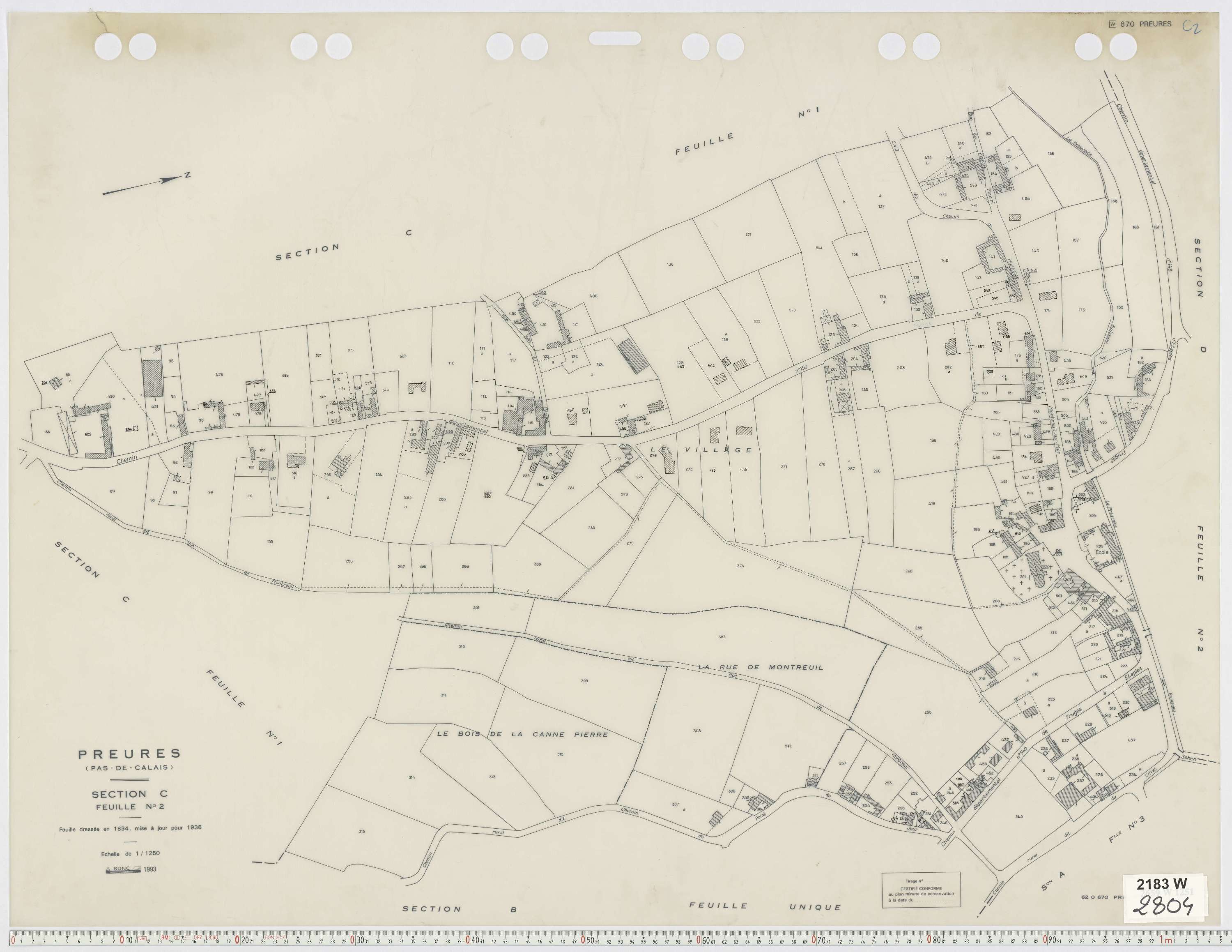 Preures - Section C, feuille 2.