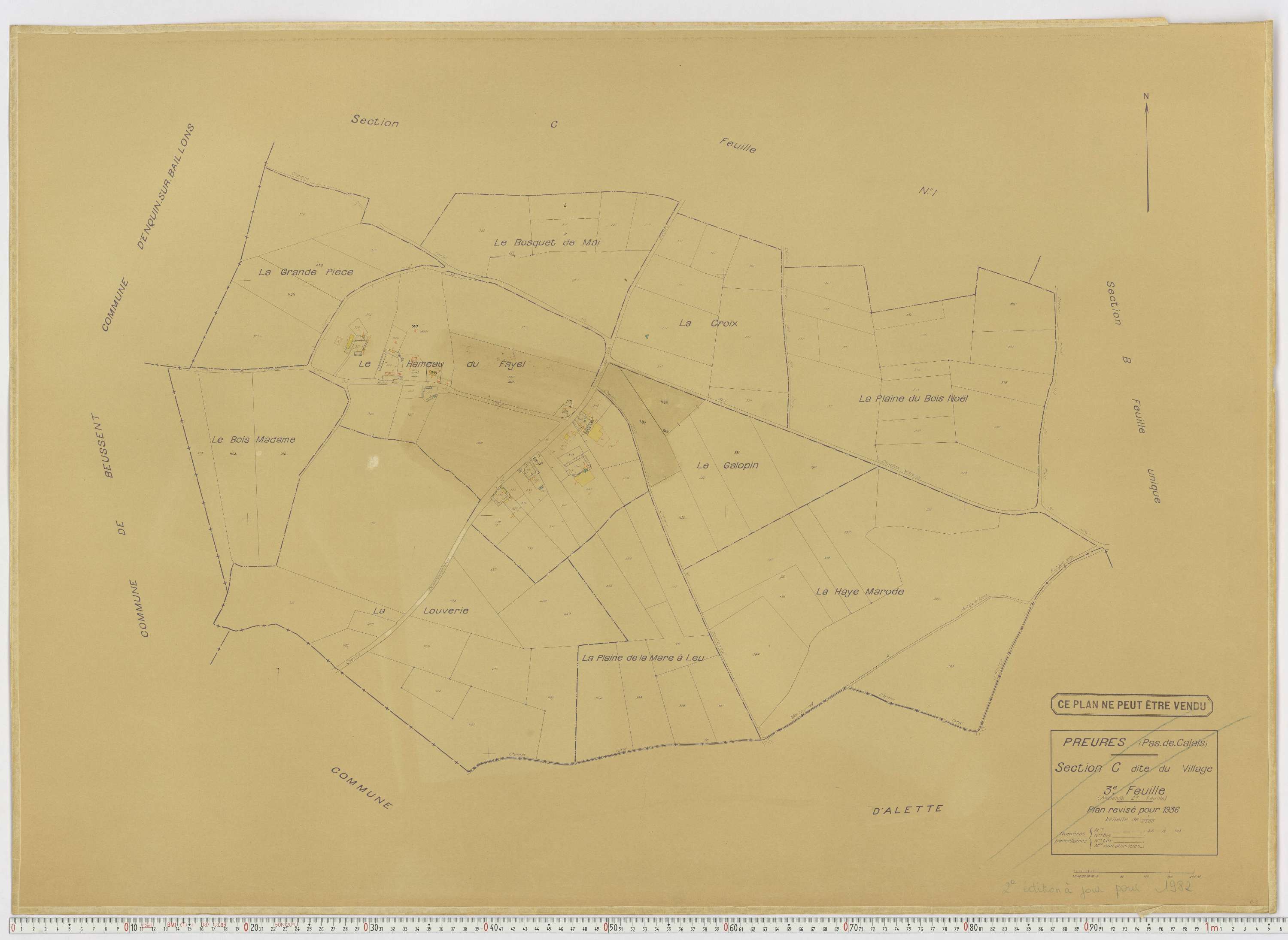 Preures - Section C, feuille 3.