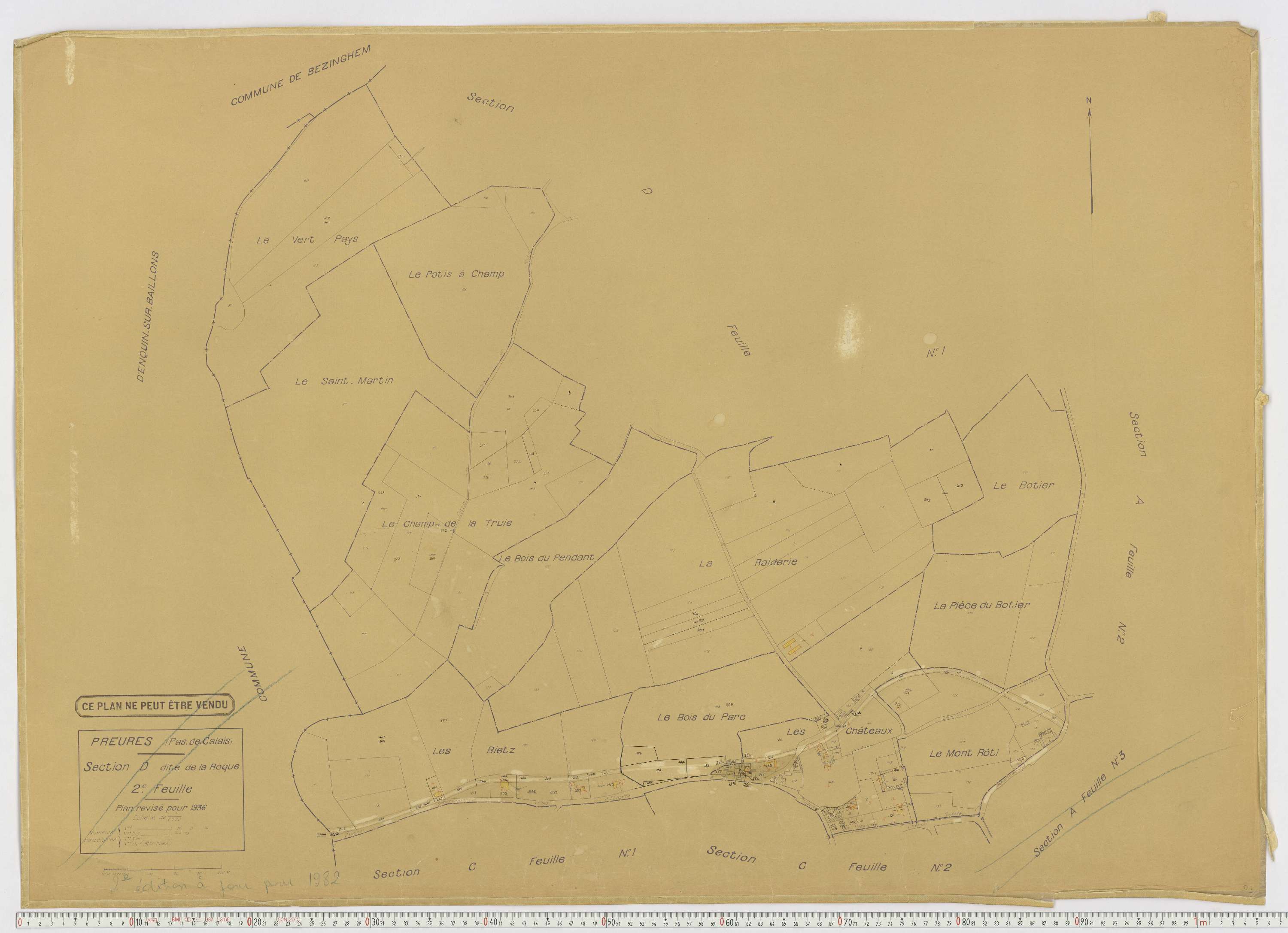 Preures - Section D, feuille 2.