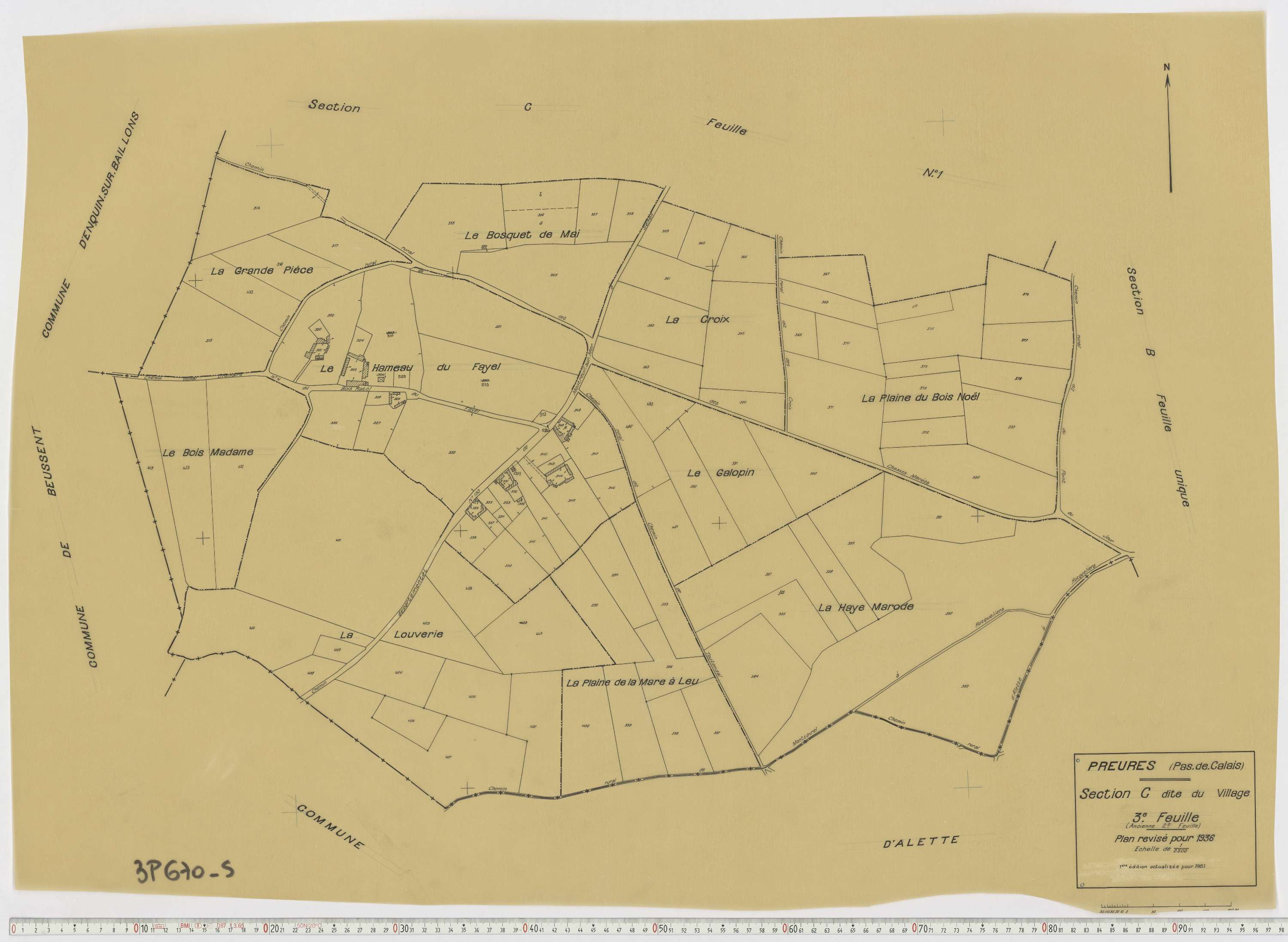Preures - Section C, feuille 3.