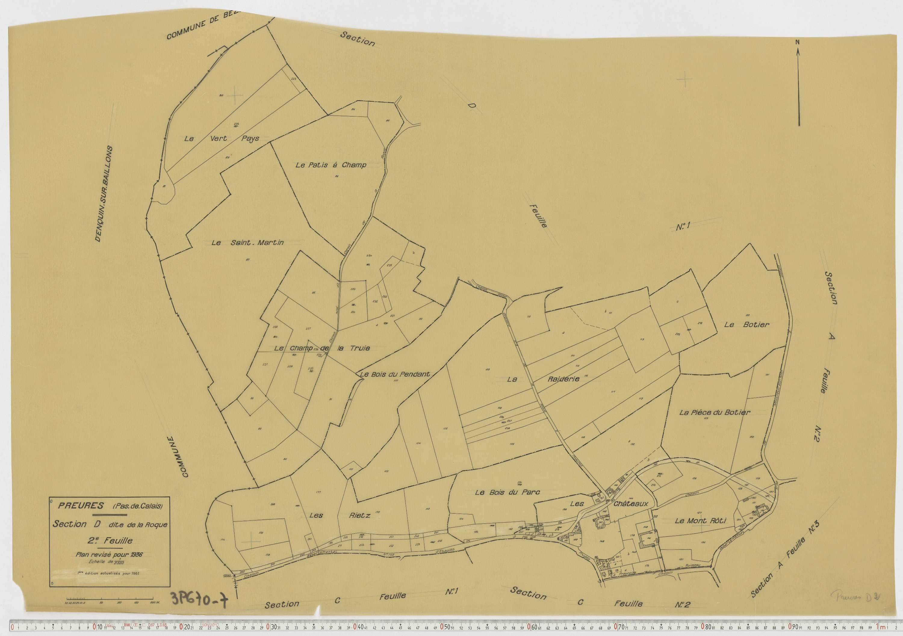 Preures - Section D, feuille 2.