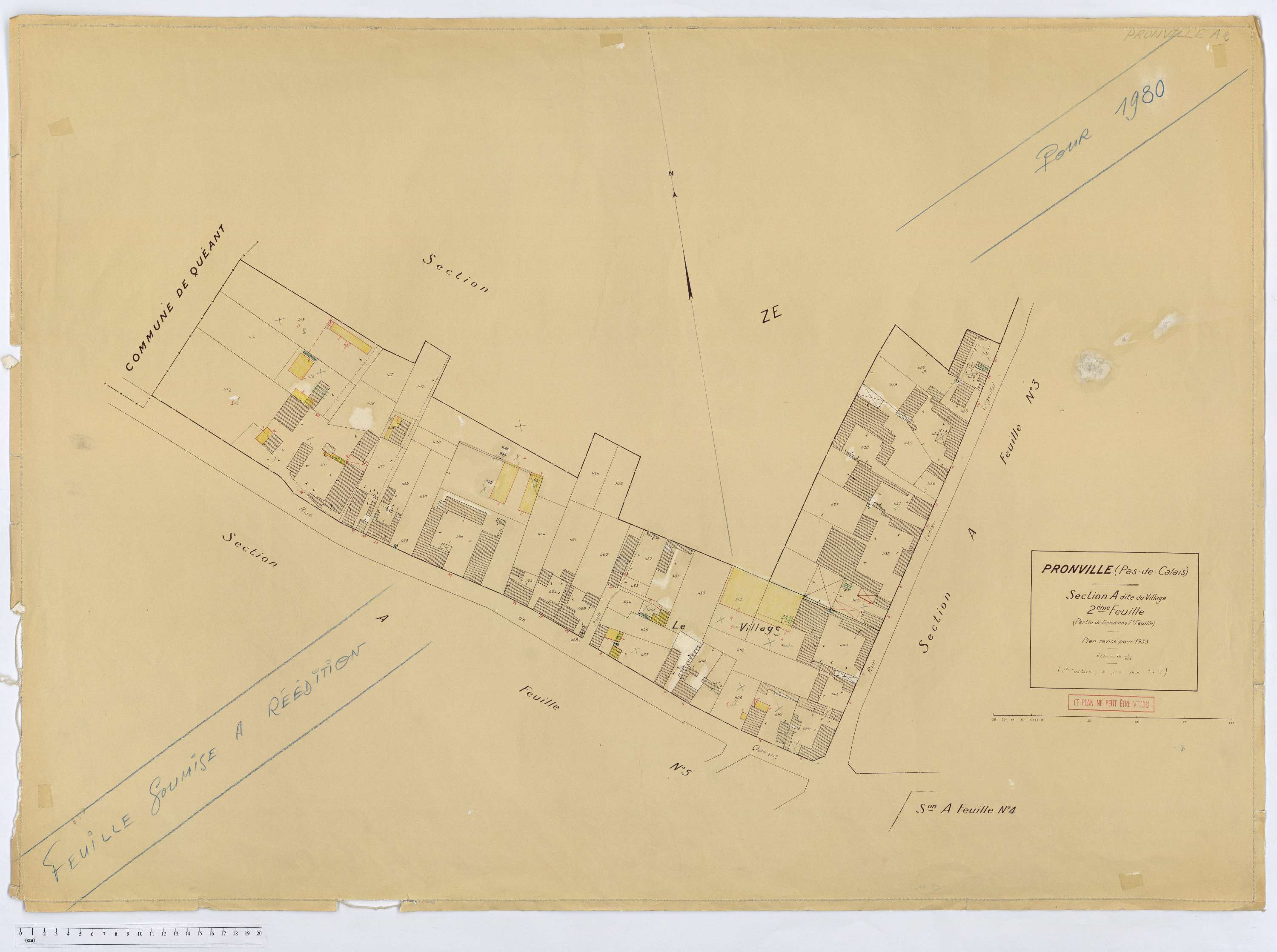 Pronville - Section A, feuille 2.