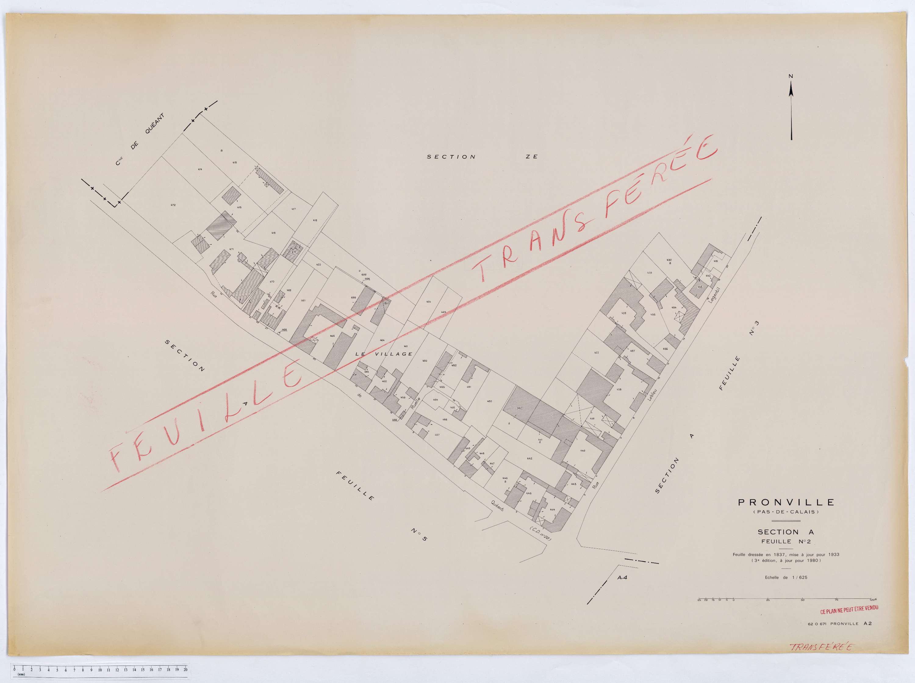 Pronville - Section A, feuille 2.