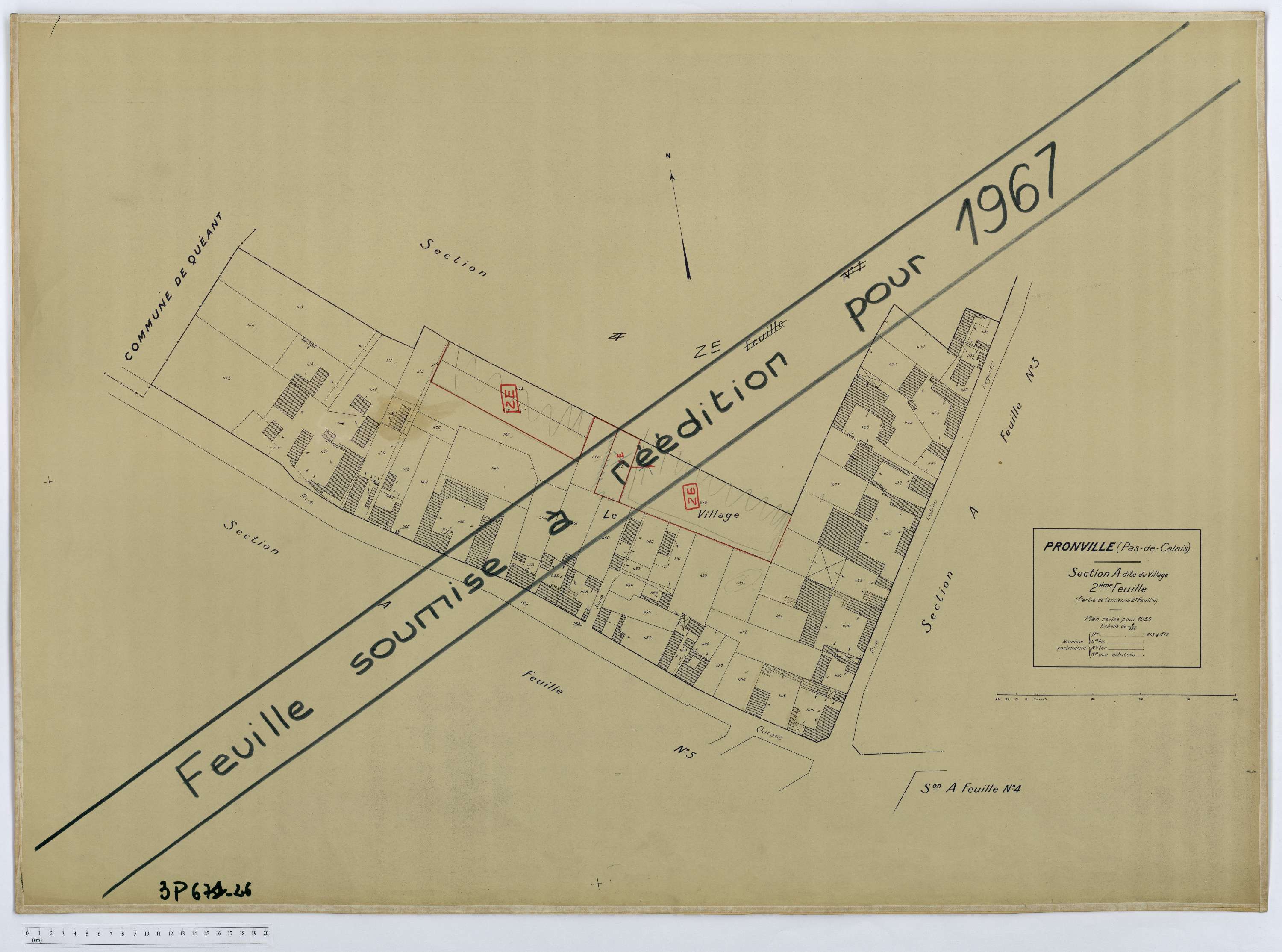Pronville - Section A, feuille 2.