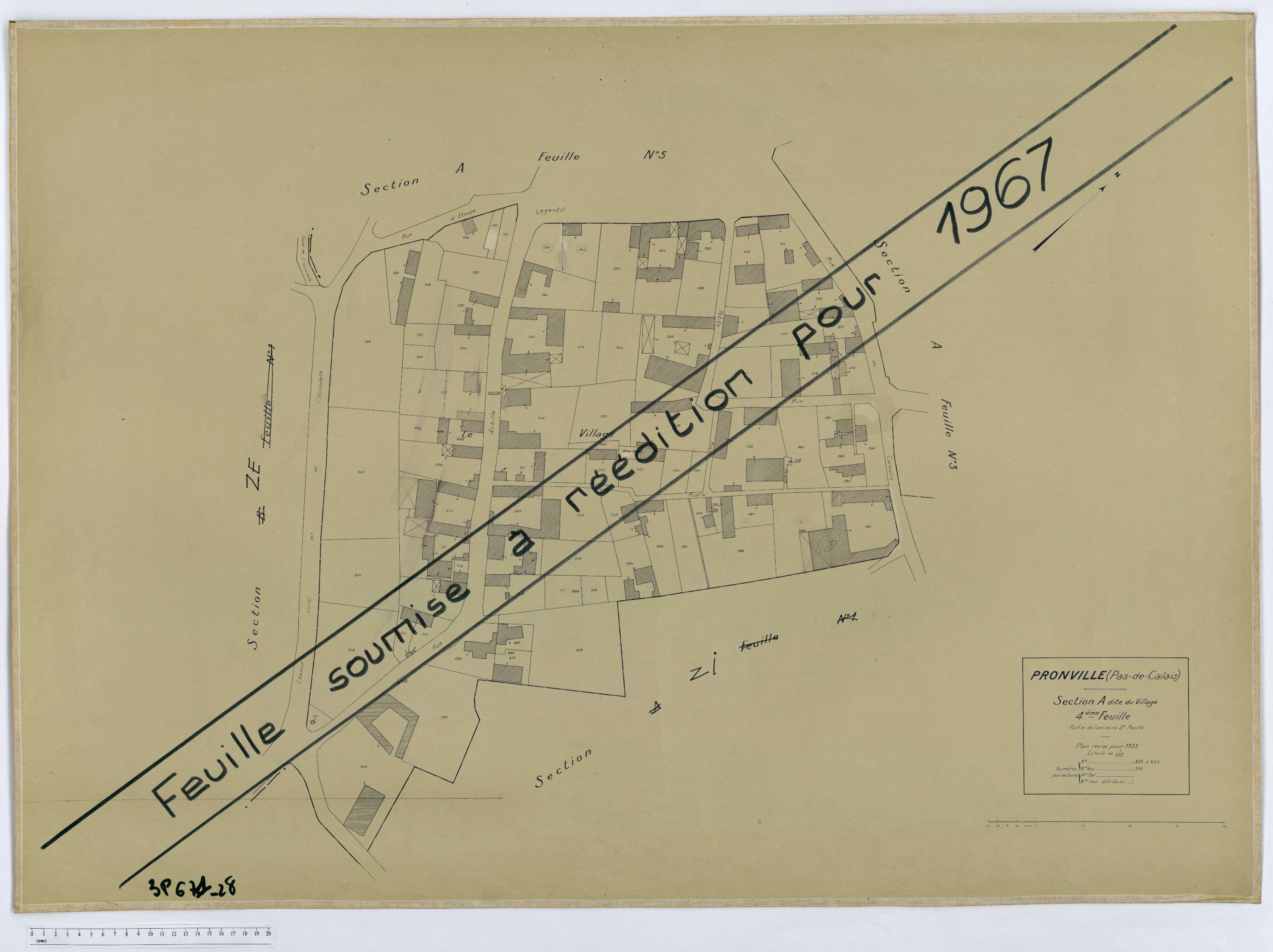 Pronville - Section A, feuille 4.