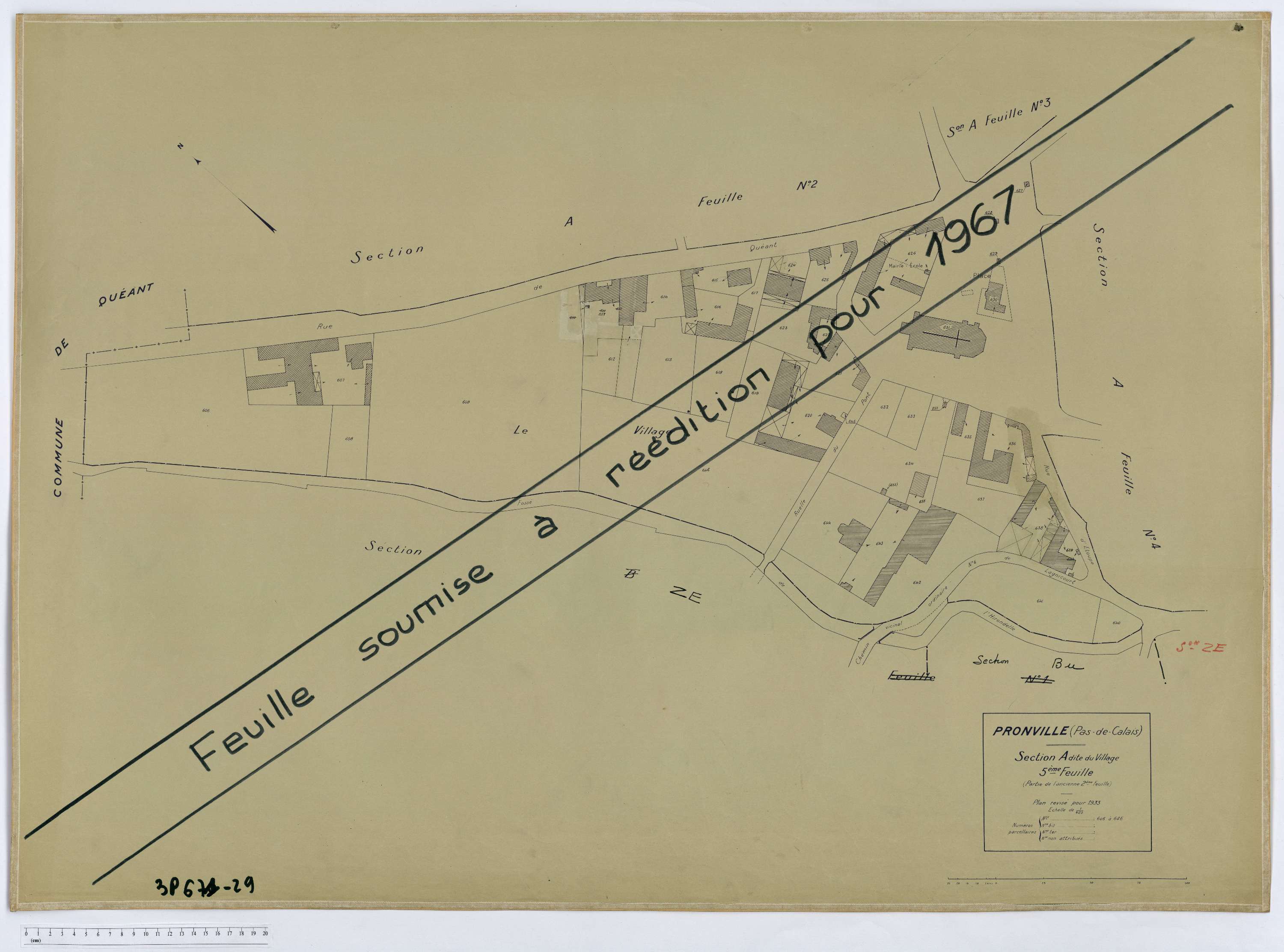 Pronville - Section A, feuille 5.