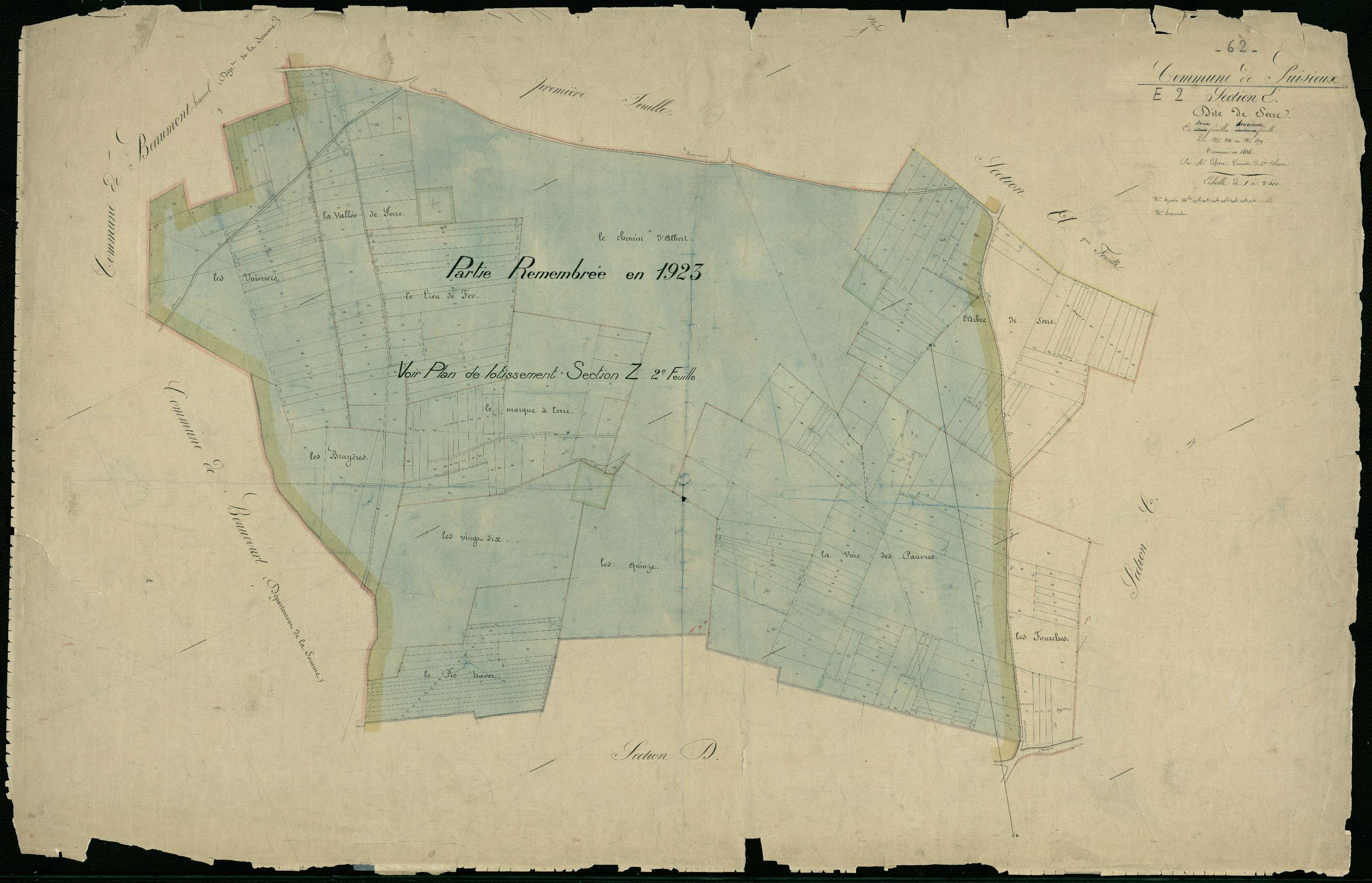 Puisieux - Section E, 3e feuille