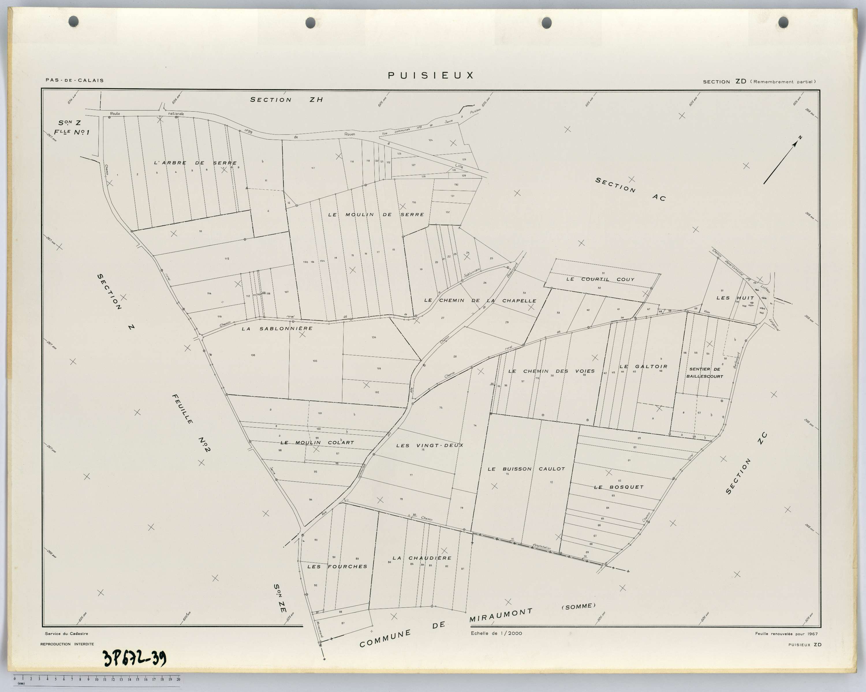 Puisieux - Section ZD.