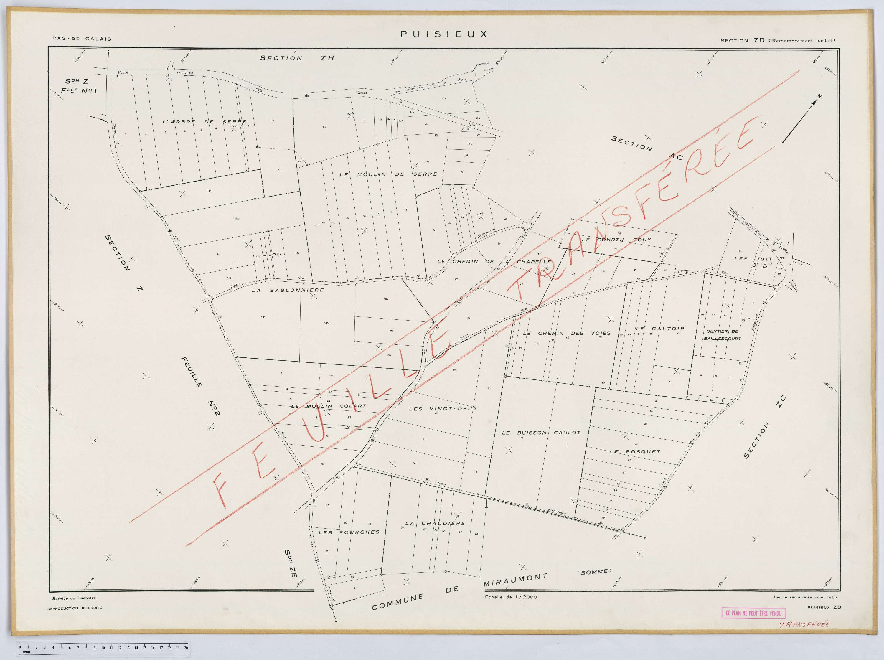 Puisieux - Section ZD.