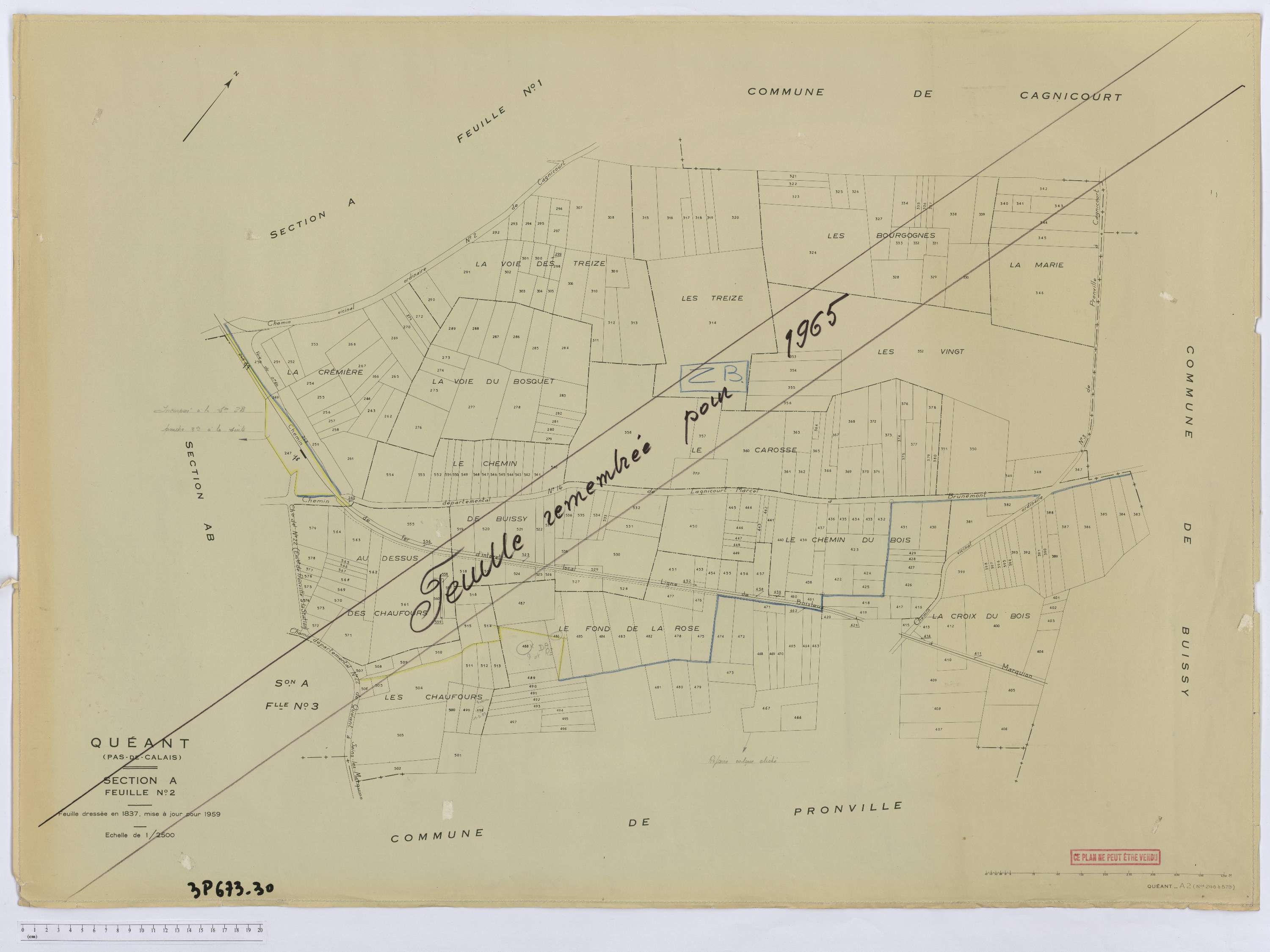 Quéant - Section A, feuille 2.