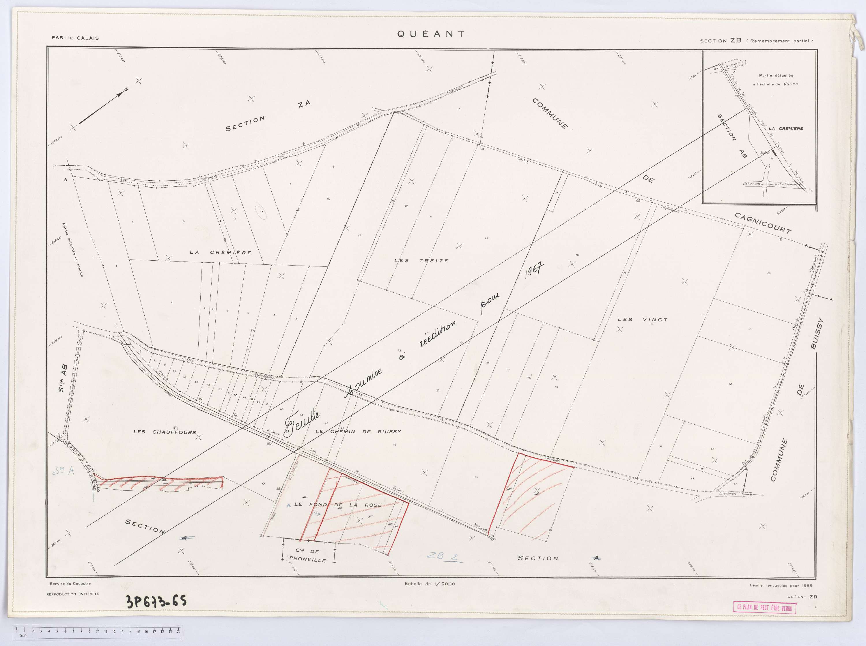 Quéant - Section ZB, feuille 1.