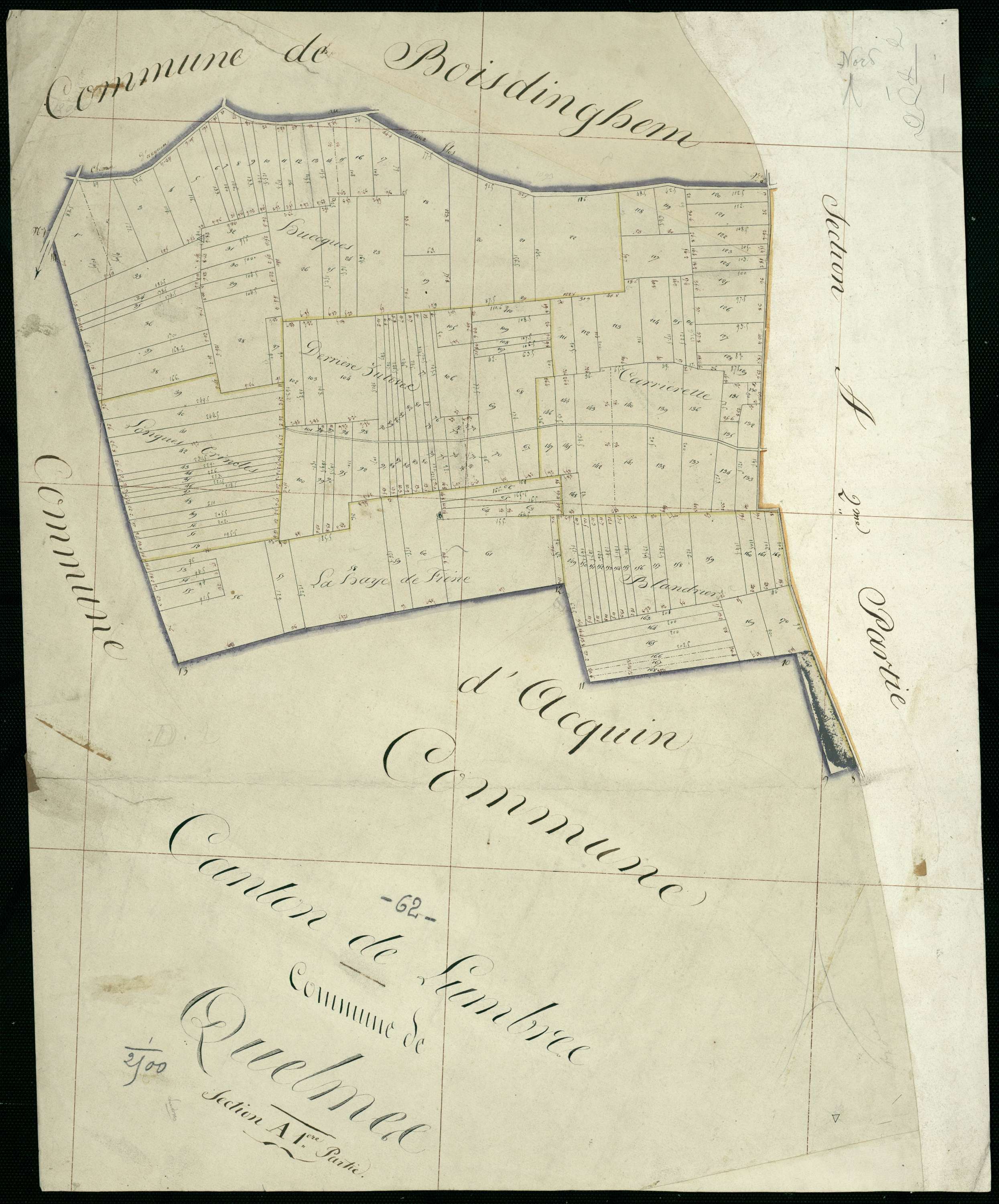 Quelmes - Section A, 1re feuille