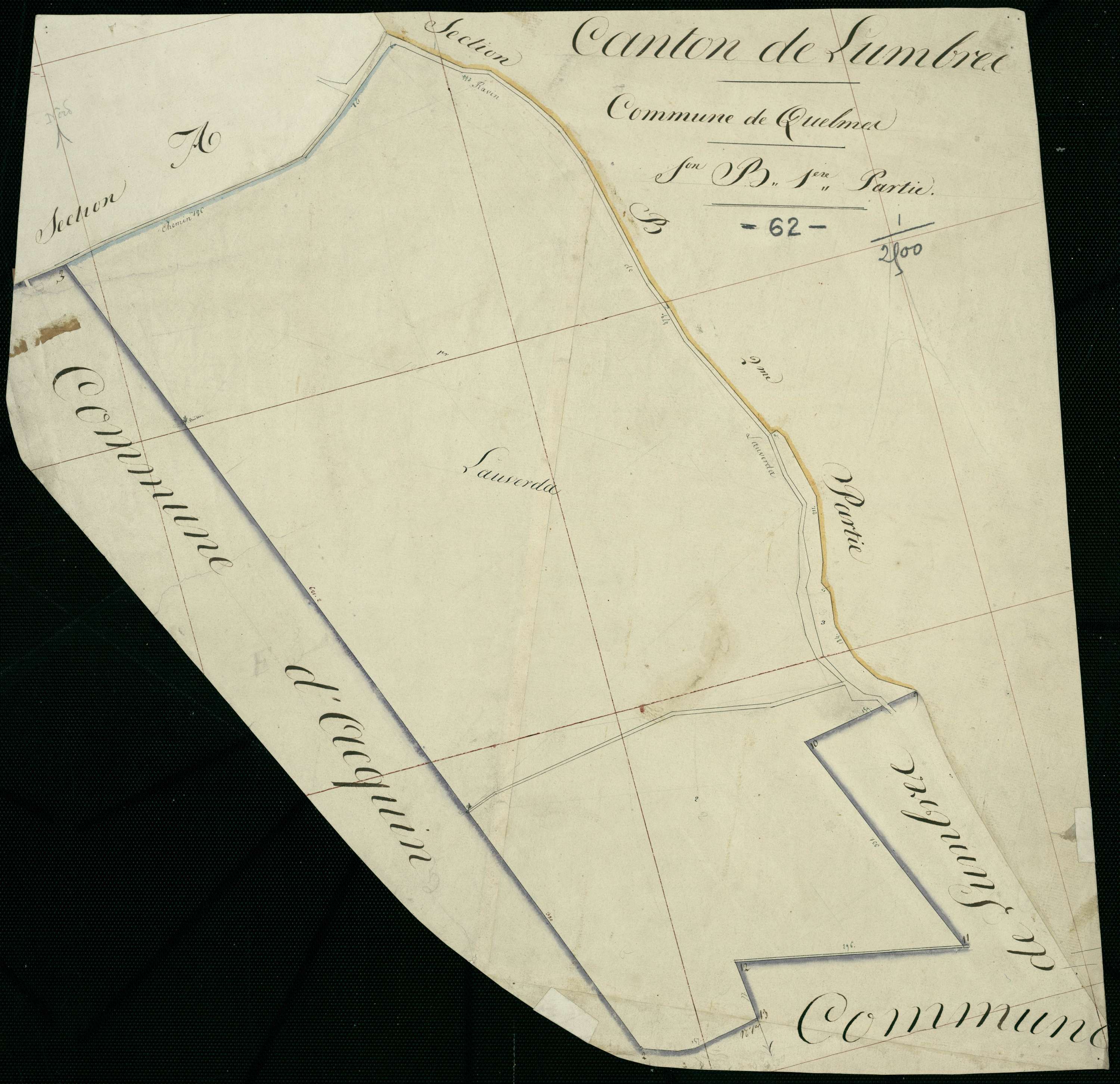 Quelmes - Section B, 1re feuille
