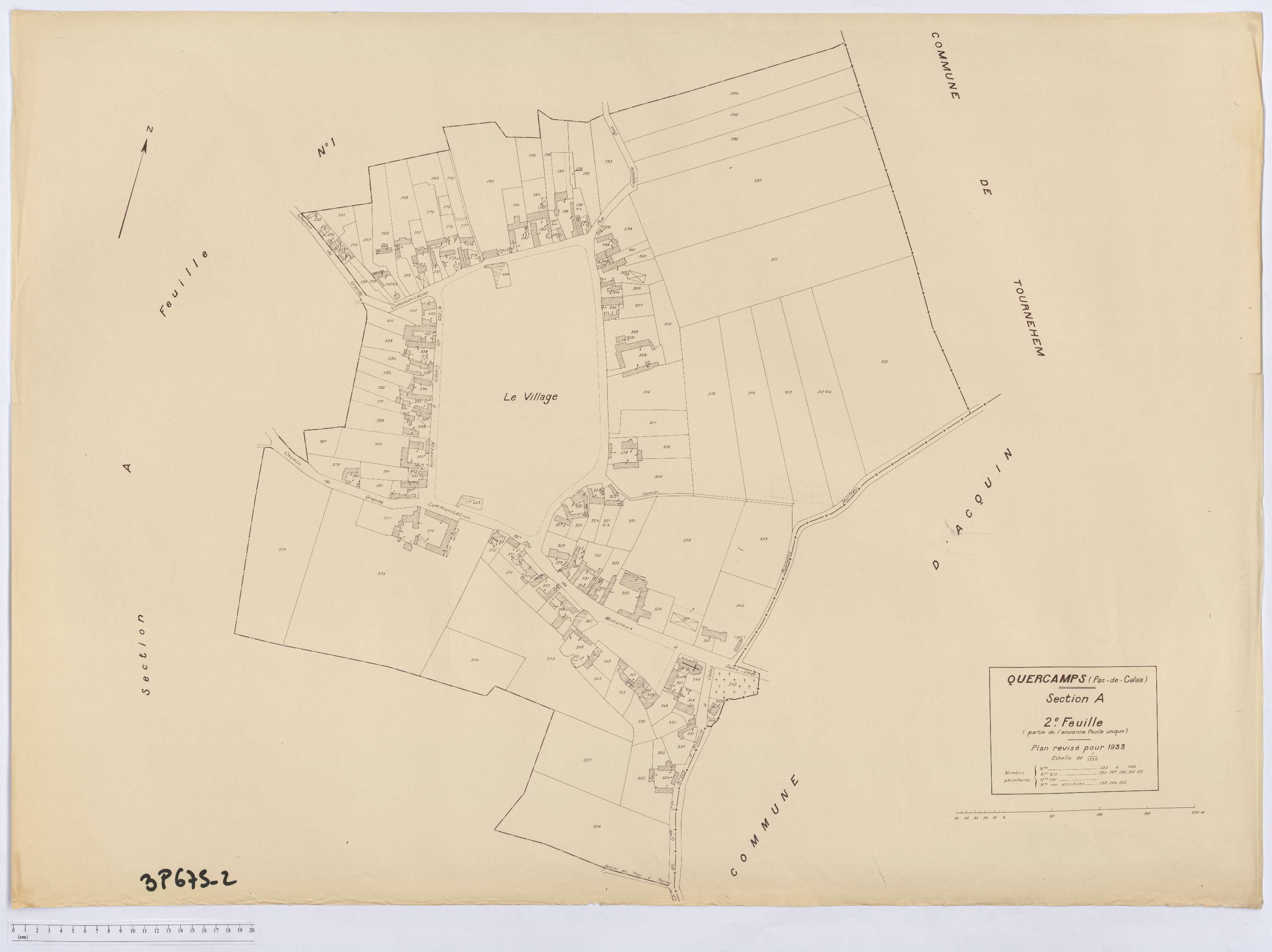 Quercamps - Section A, feuille 2.