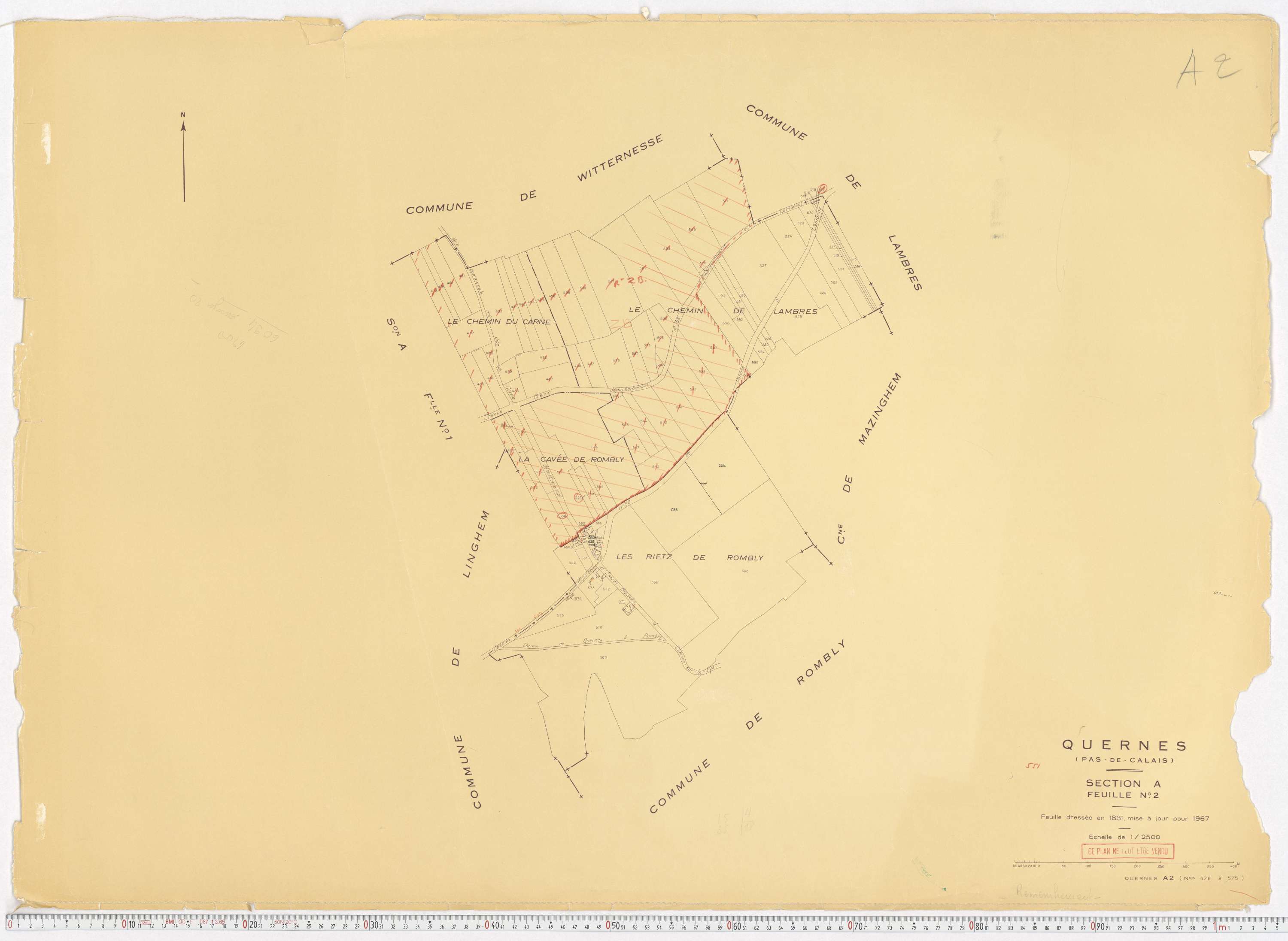 Quernes - Section A, feuille 2.