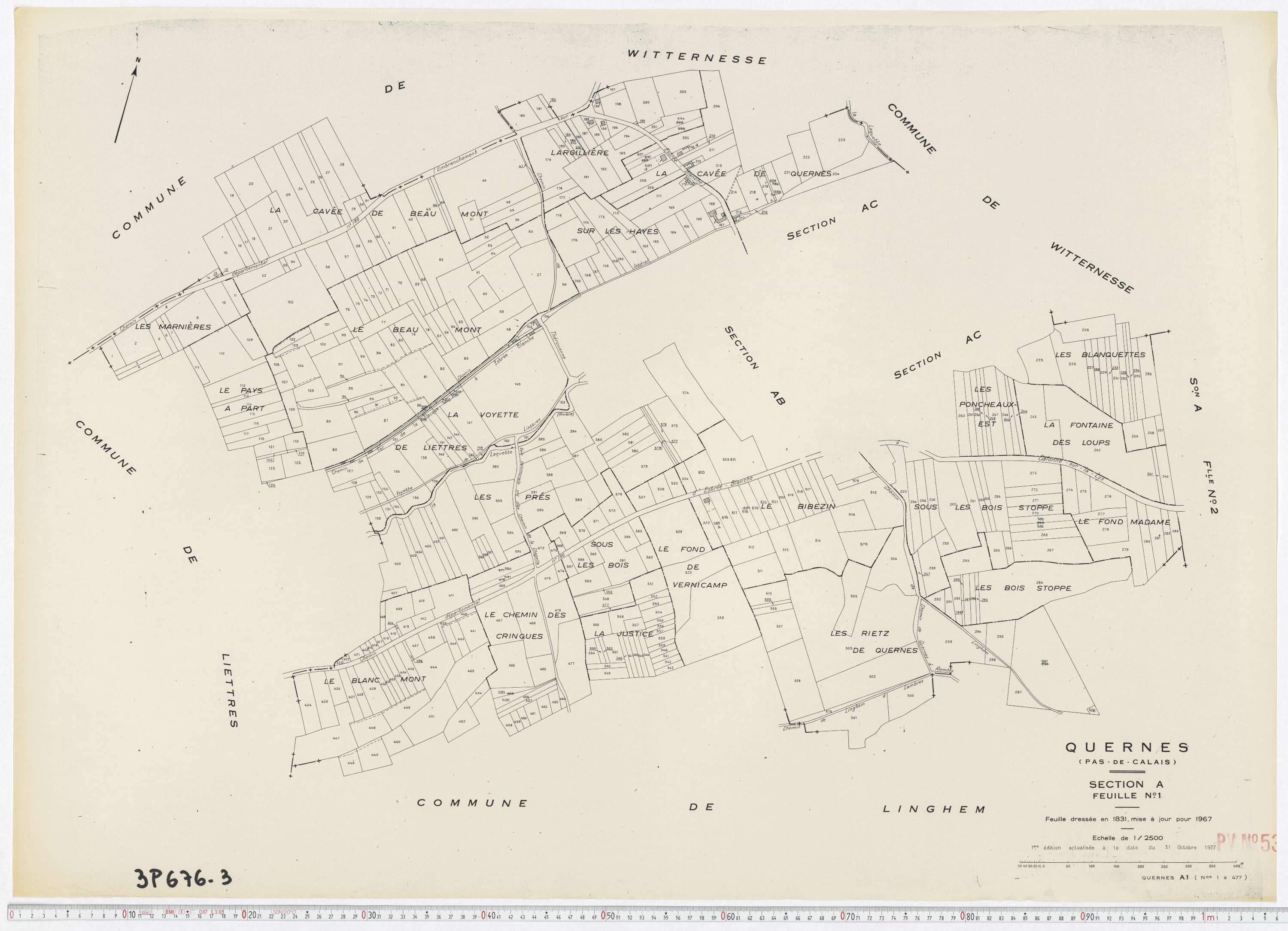 Quernes - Section A, feuille 1.