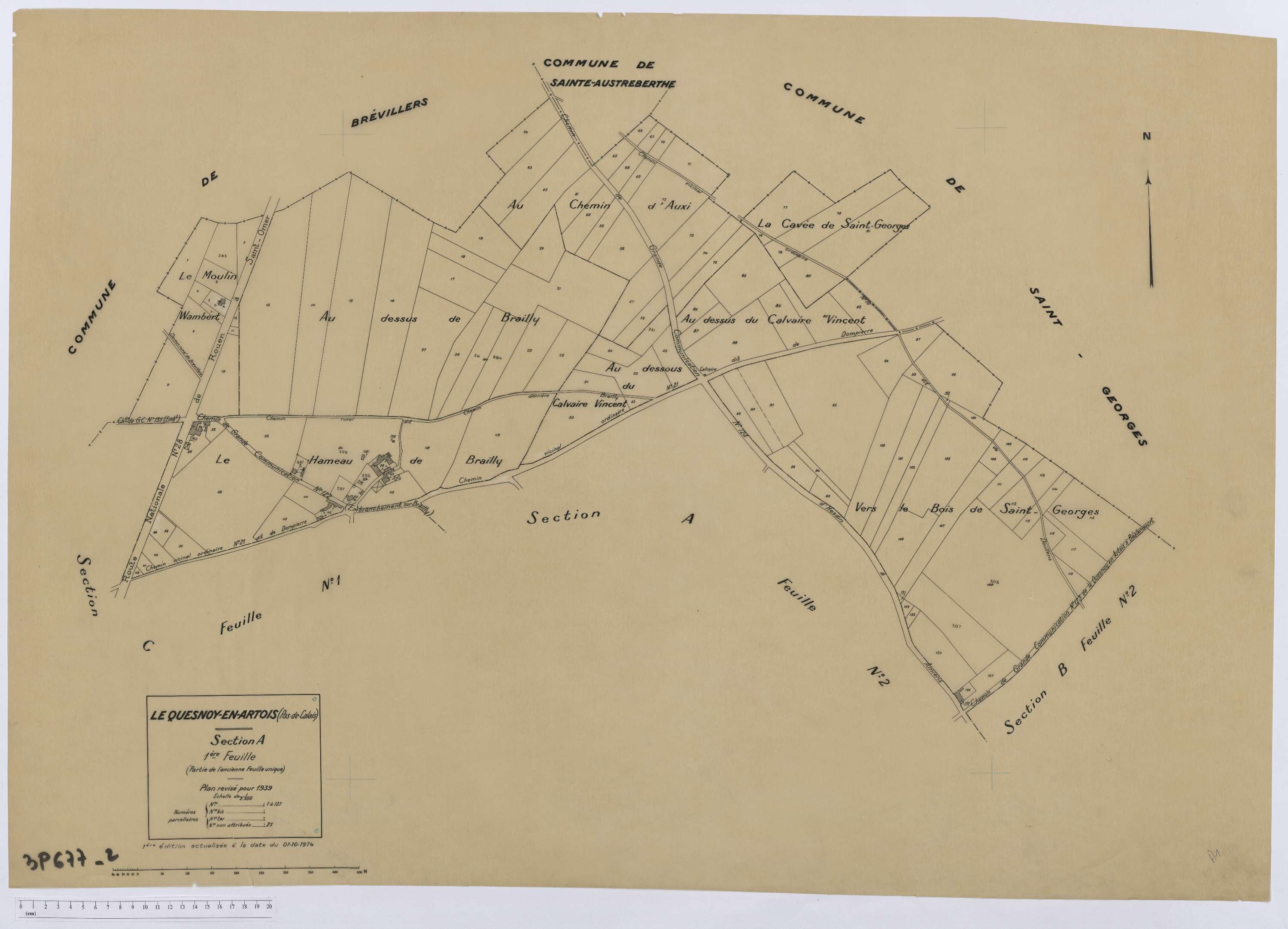 Le Quesnoy-en-Artois - Section A, feuille 1.
