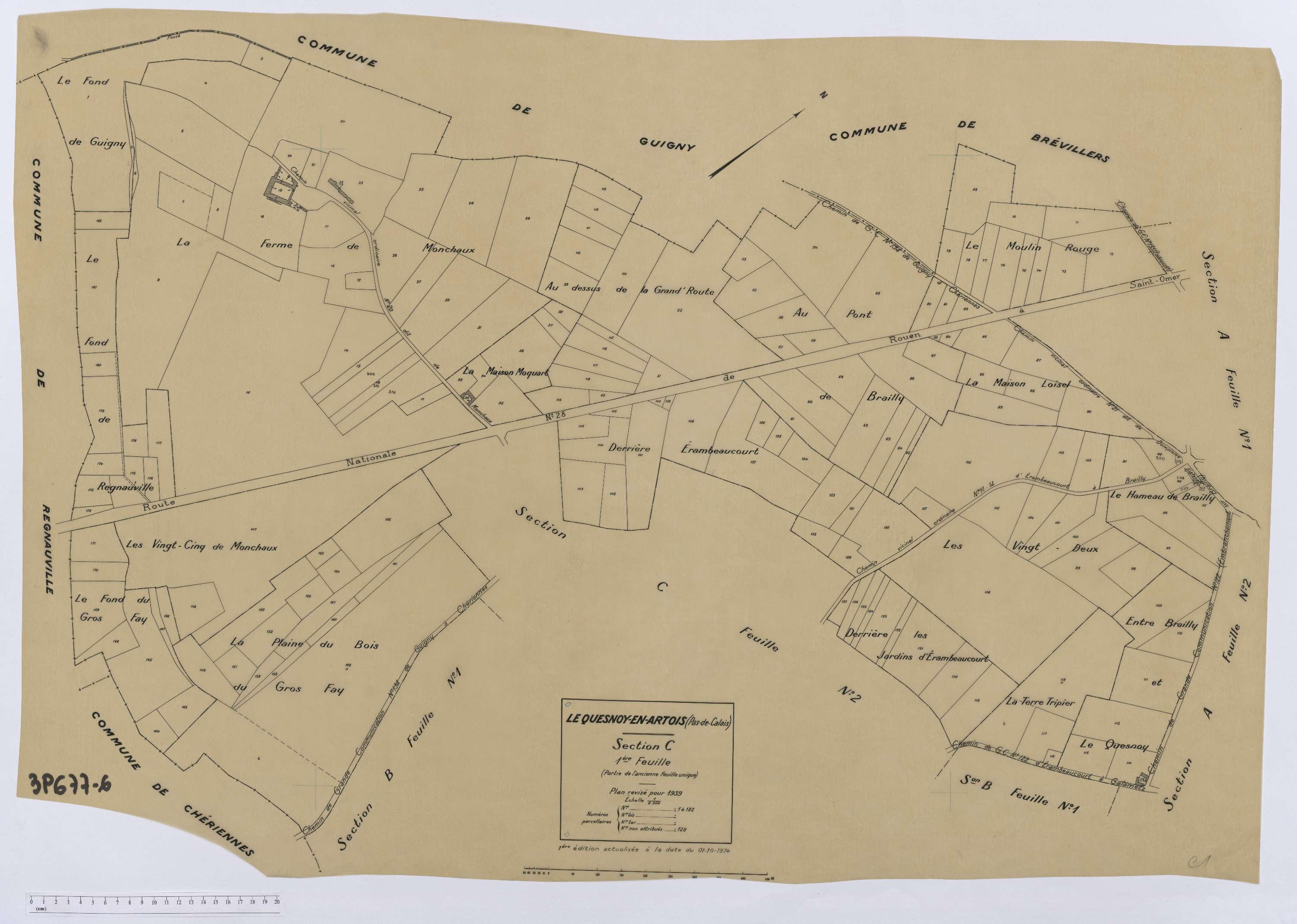 Le Quesnoy-en-Artois - Section C, feuille 1.