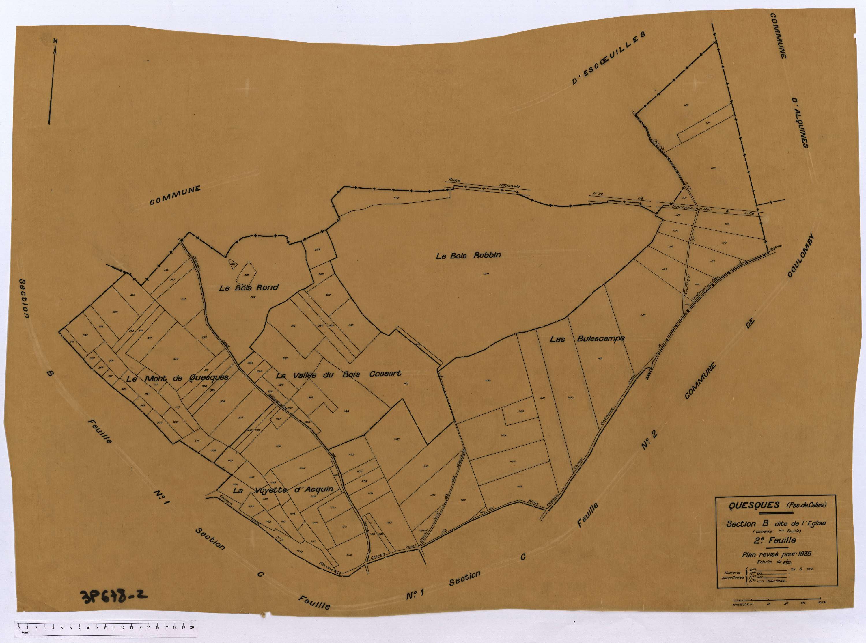 Quesques - Section B, feuille 2.