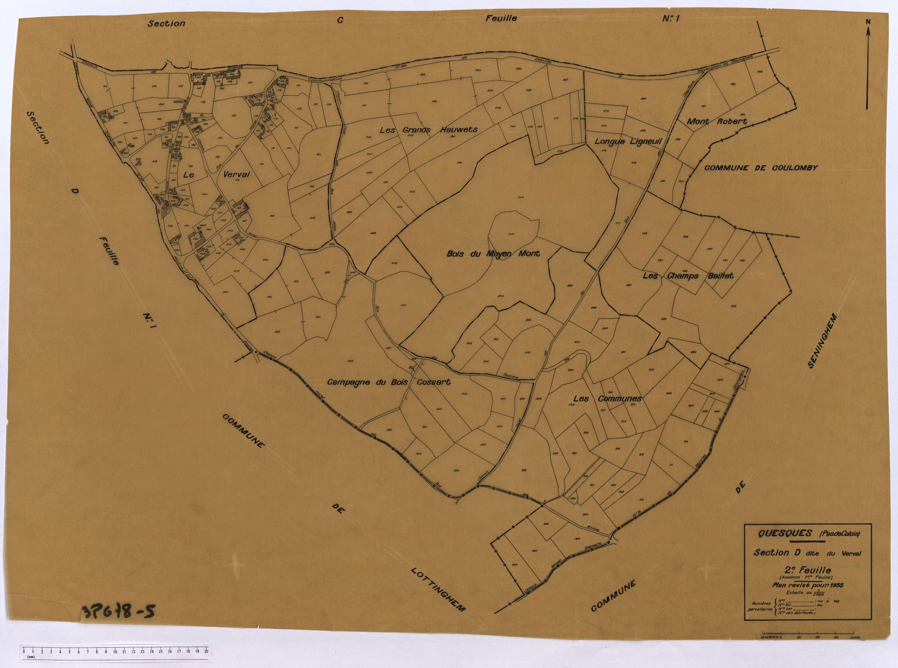 Quesques - Section D, feuille 2.