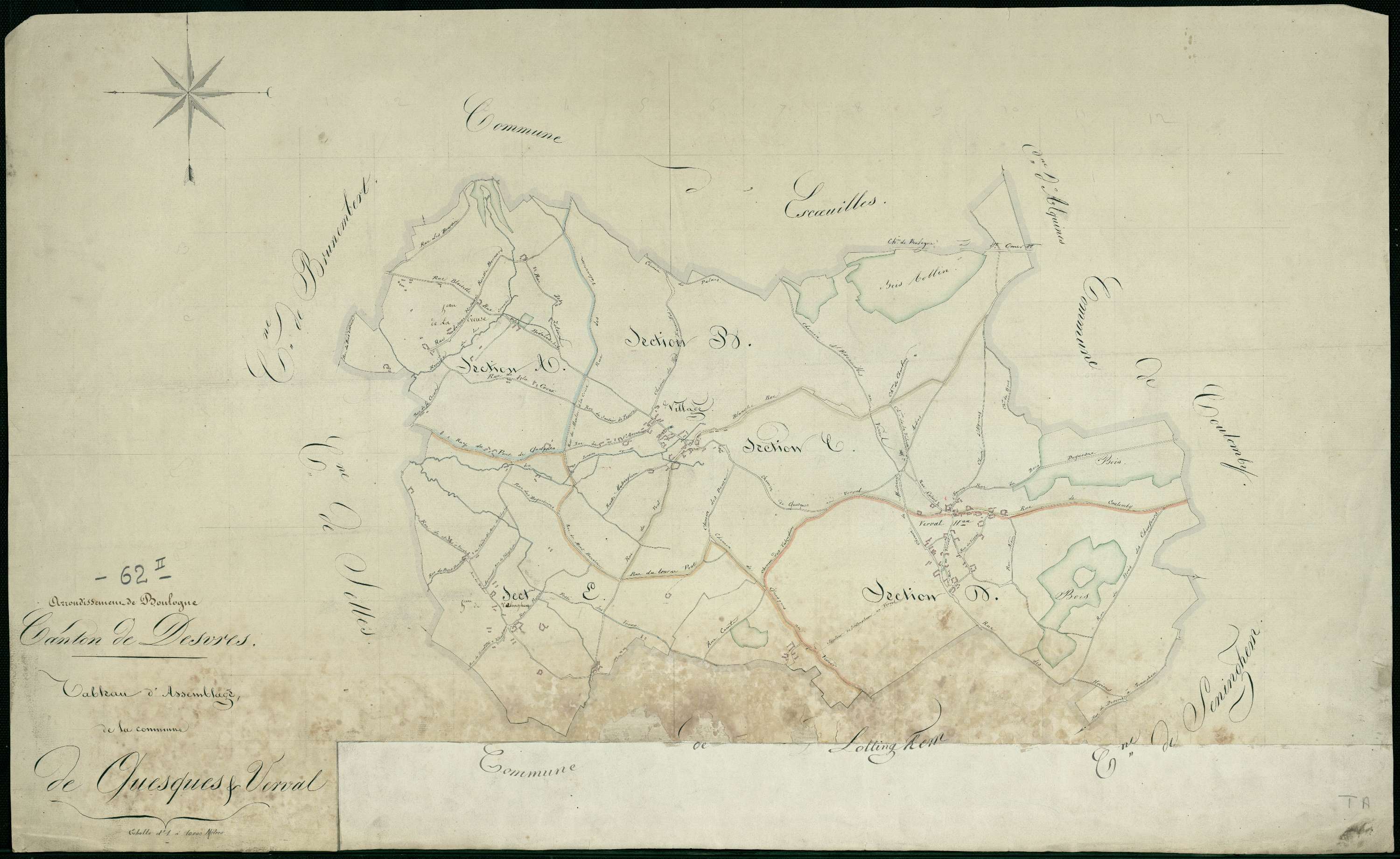 Quesques - Tableau d'assemblage