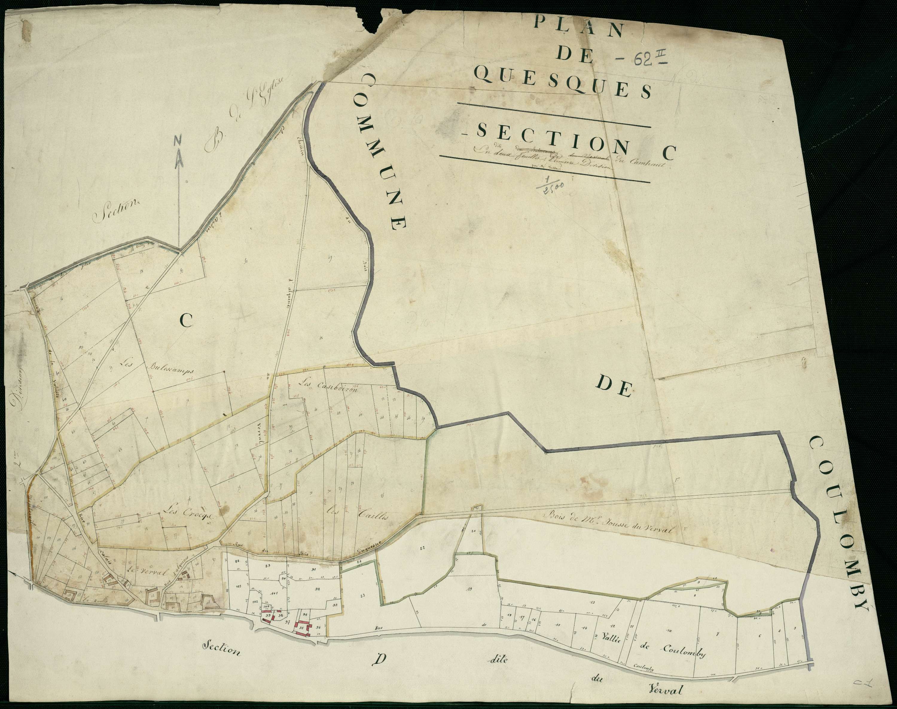 Quesques - Section C, 1re feuille