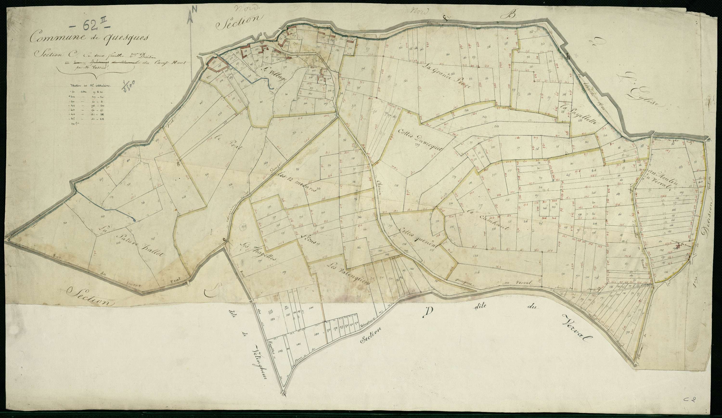 Quesques - Section C, 2e feuille