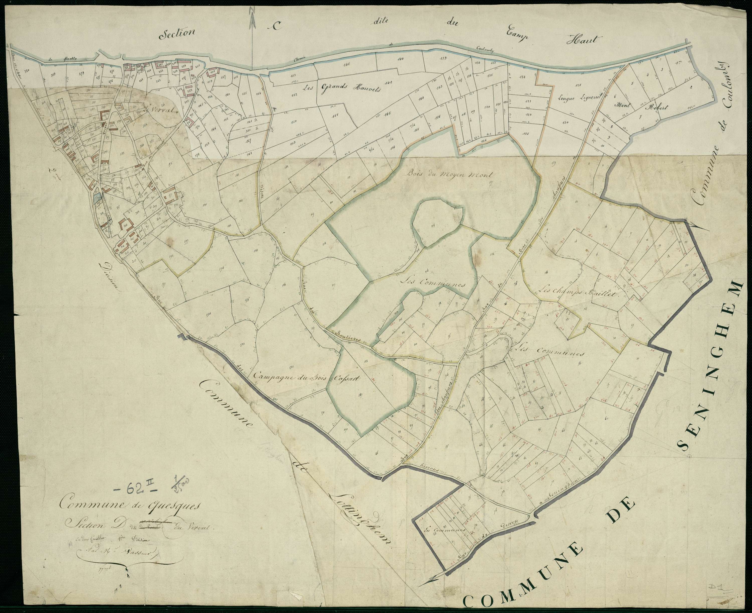 Quesques - Section D, 1re feuille