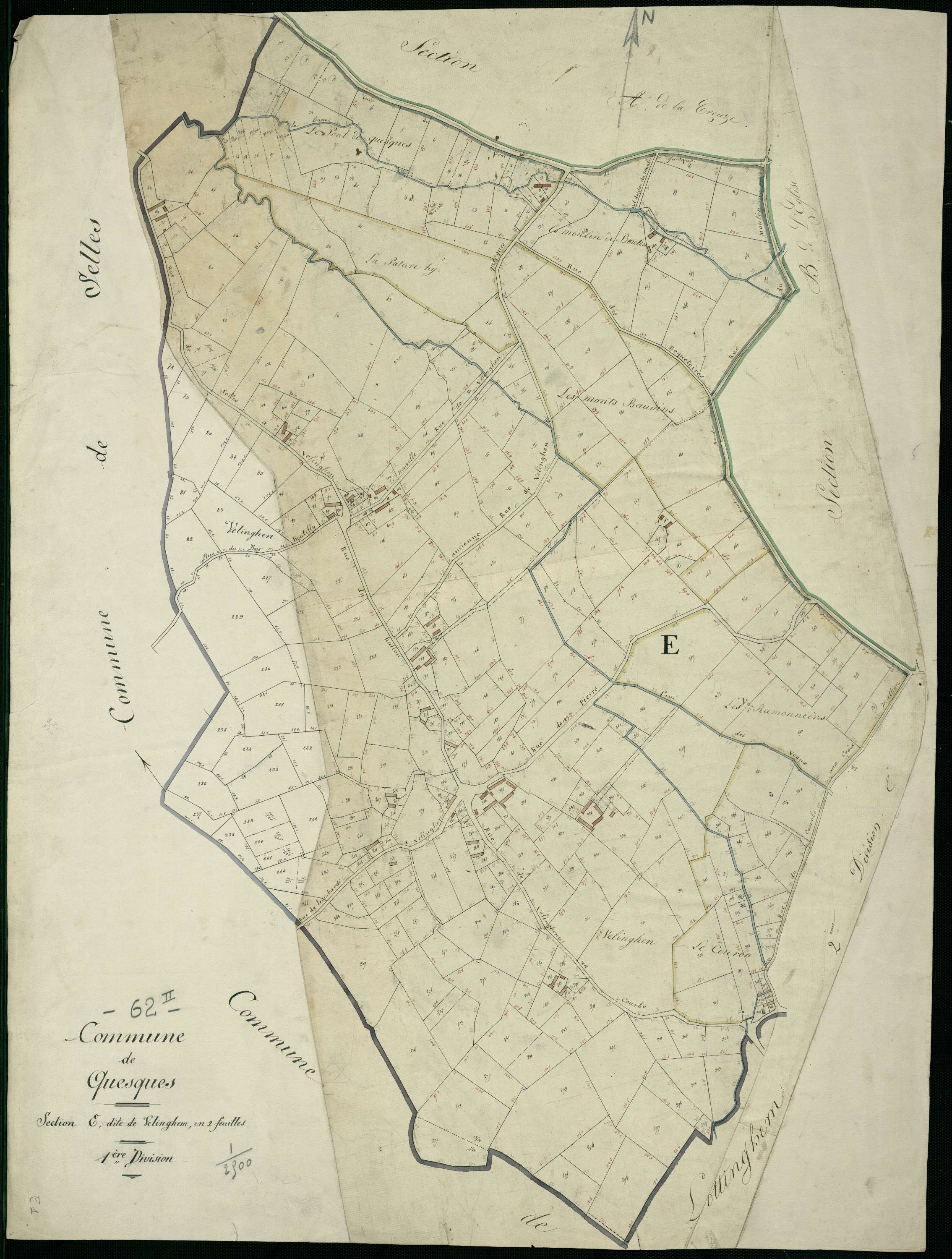 Quesques - Section E, 1re feuille