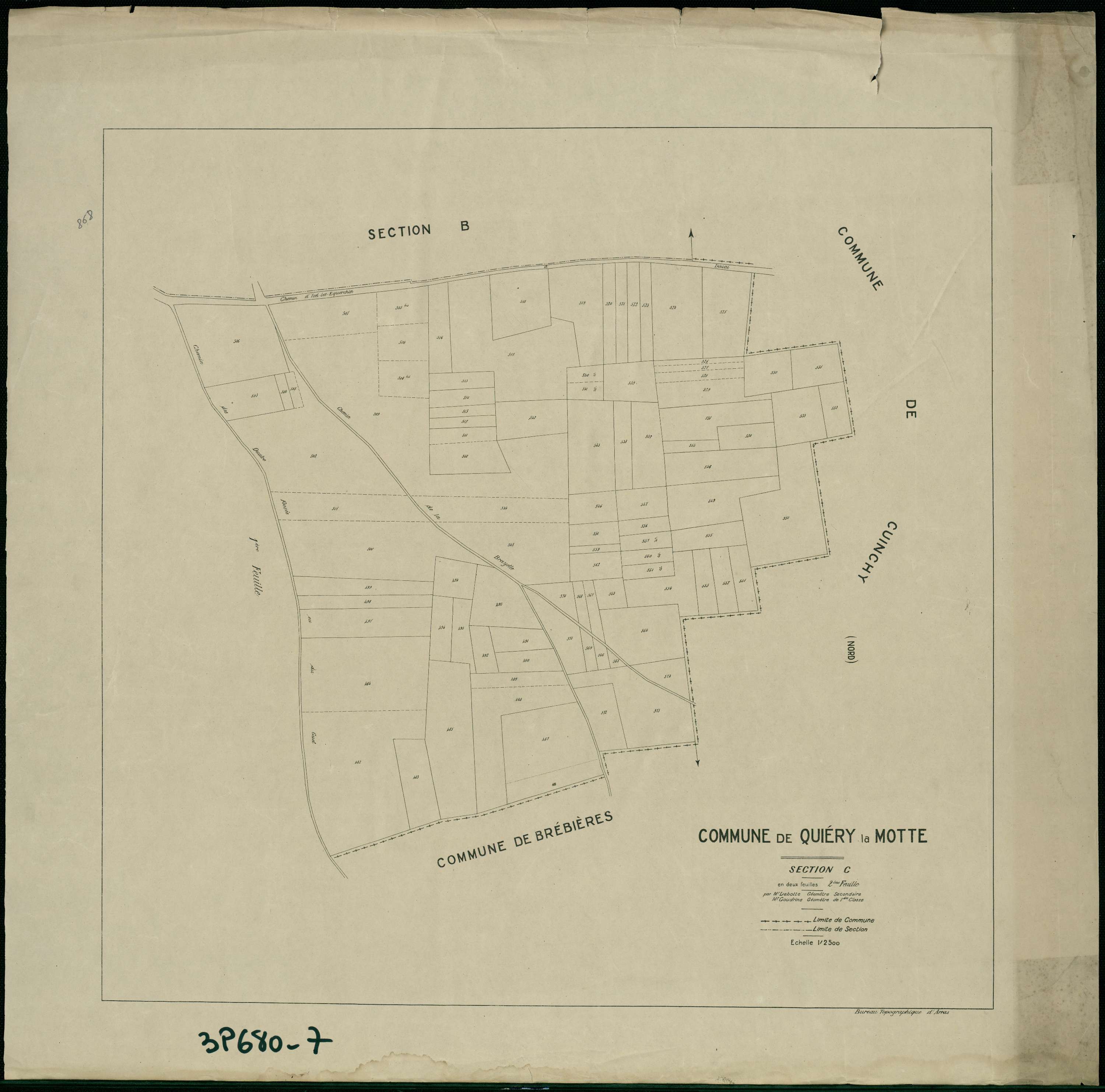 Quiéry-la-Motte - Section C, 2e feuille