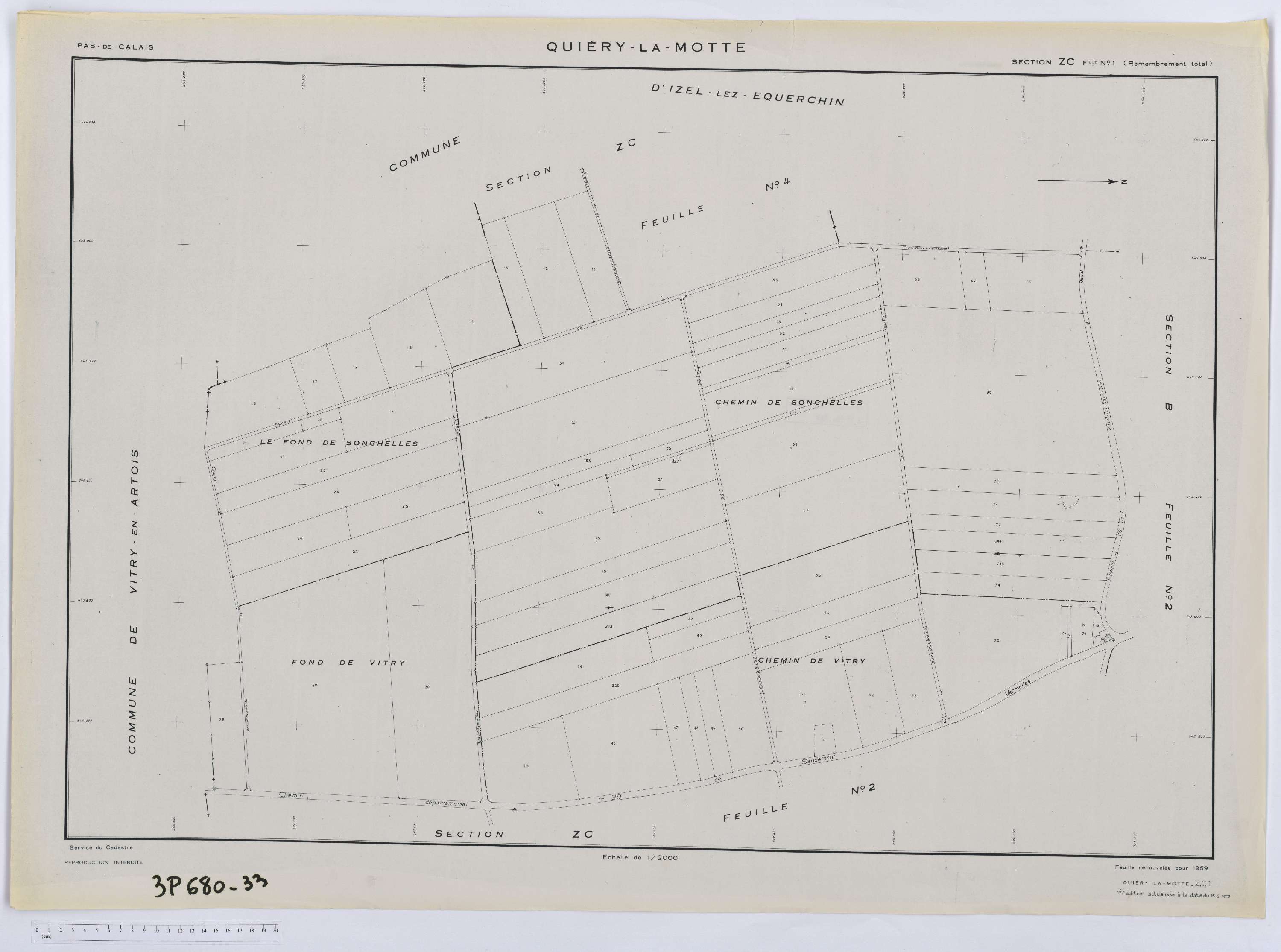 Quiéry-la-Motte - Section ZC, feuille 1.