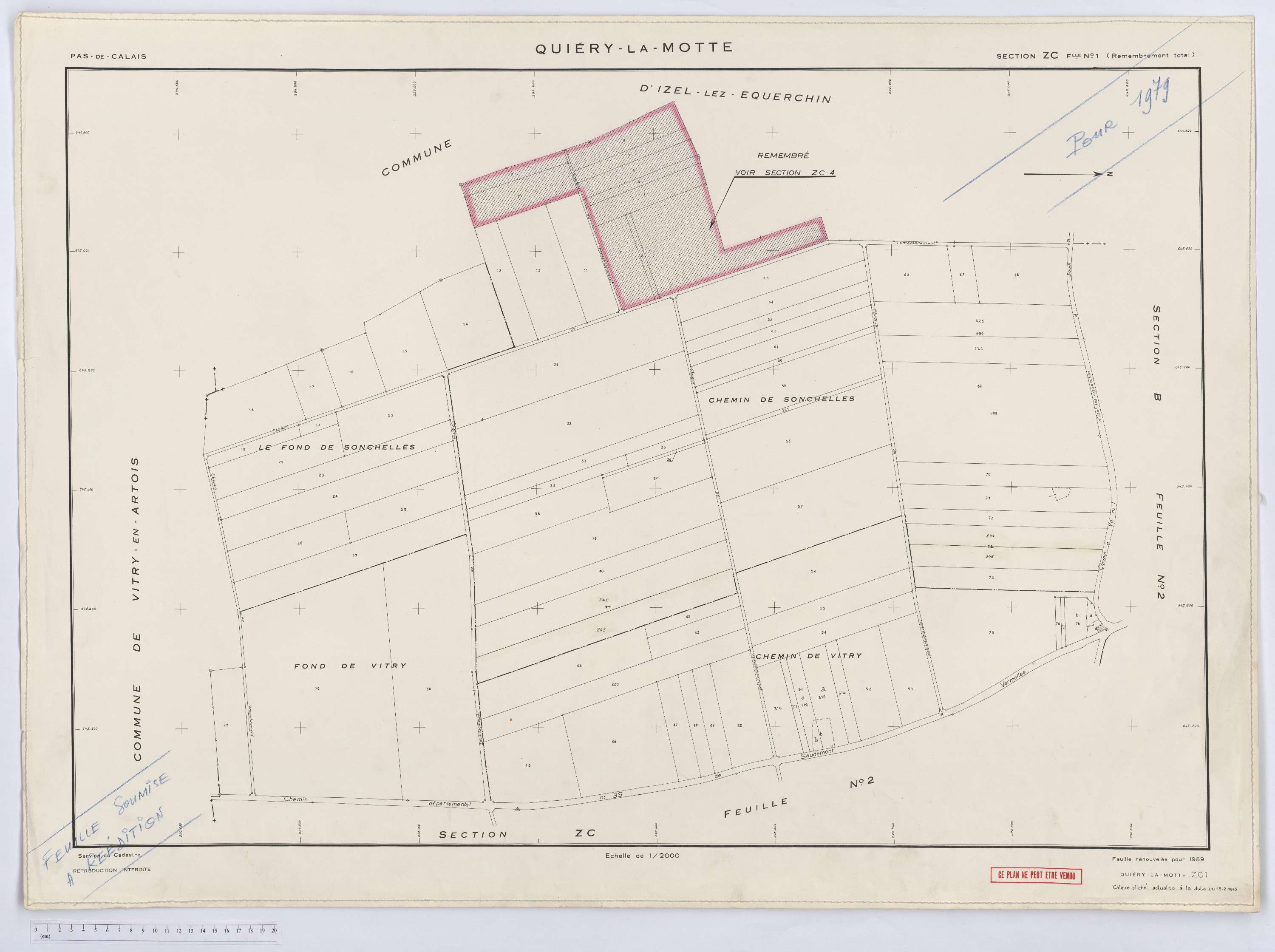 Quiéry-la-Motte - Section ZC, feuille 1.